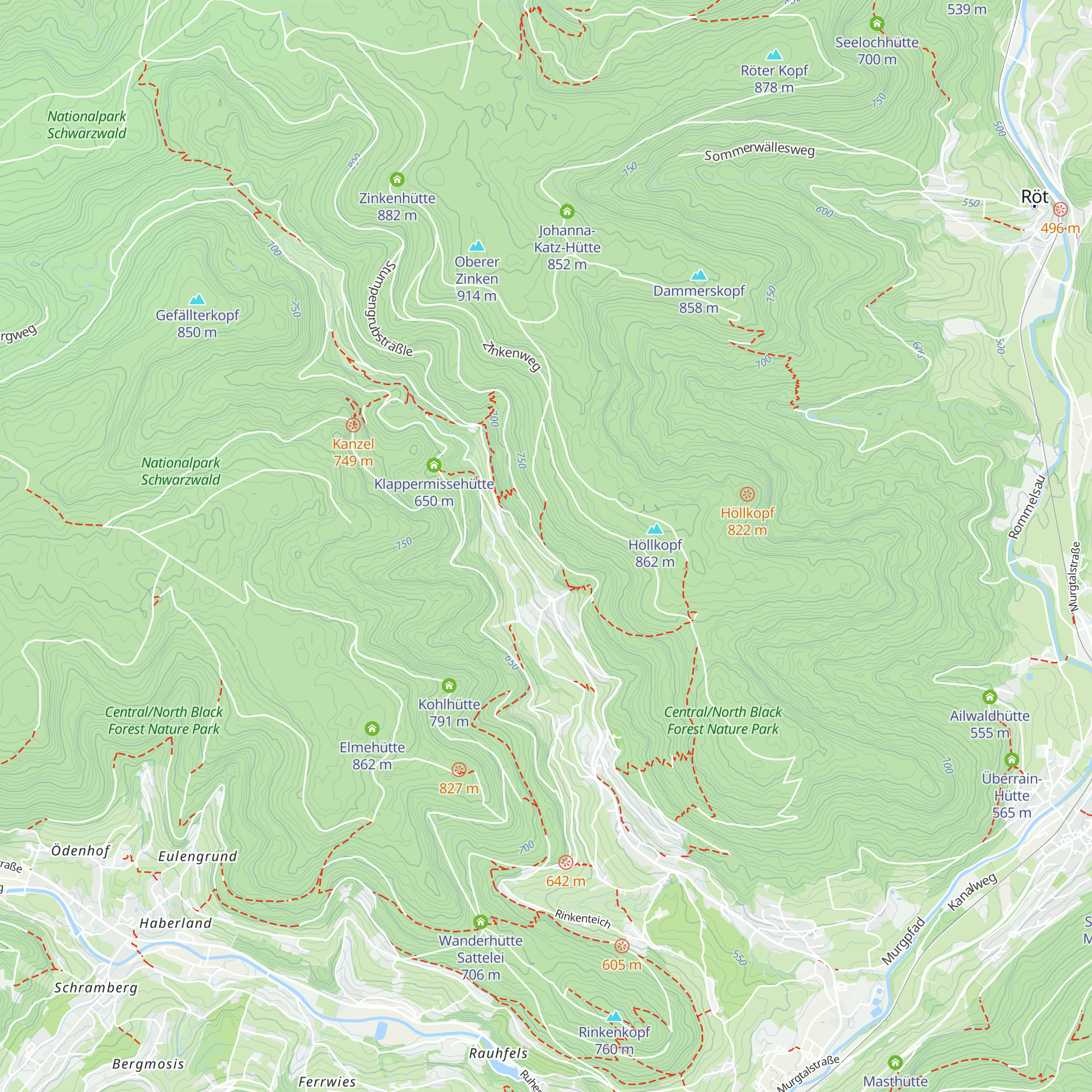 H. Löns-Hütte map