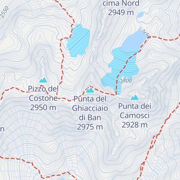 Map of Punta del Ghiacciaio di Ban