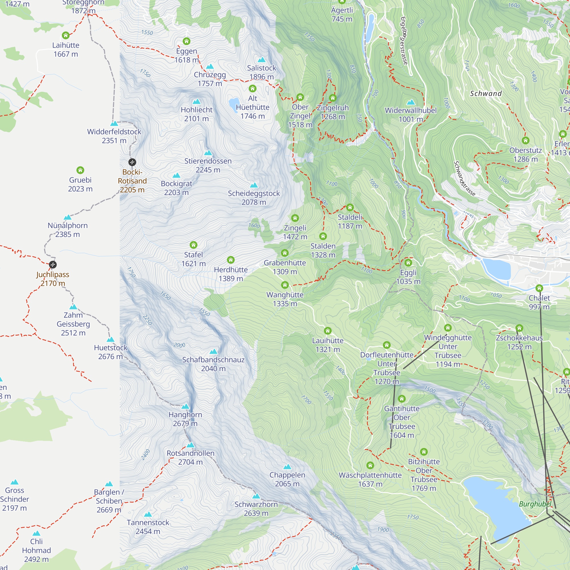Wanghütte map