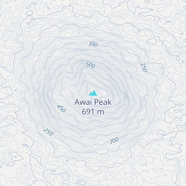 Map of Awai Peak