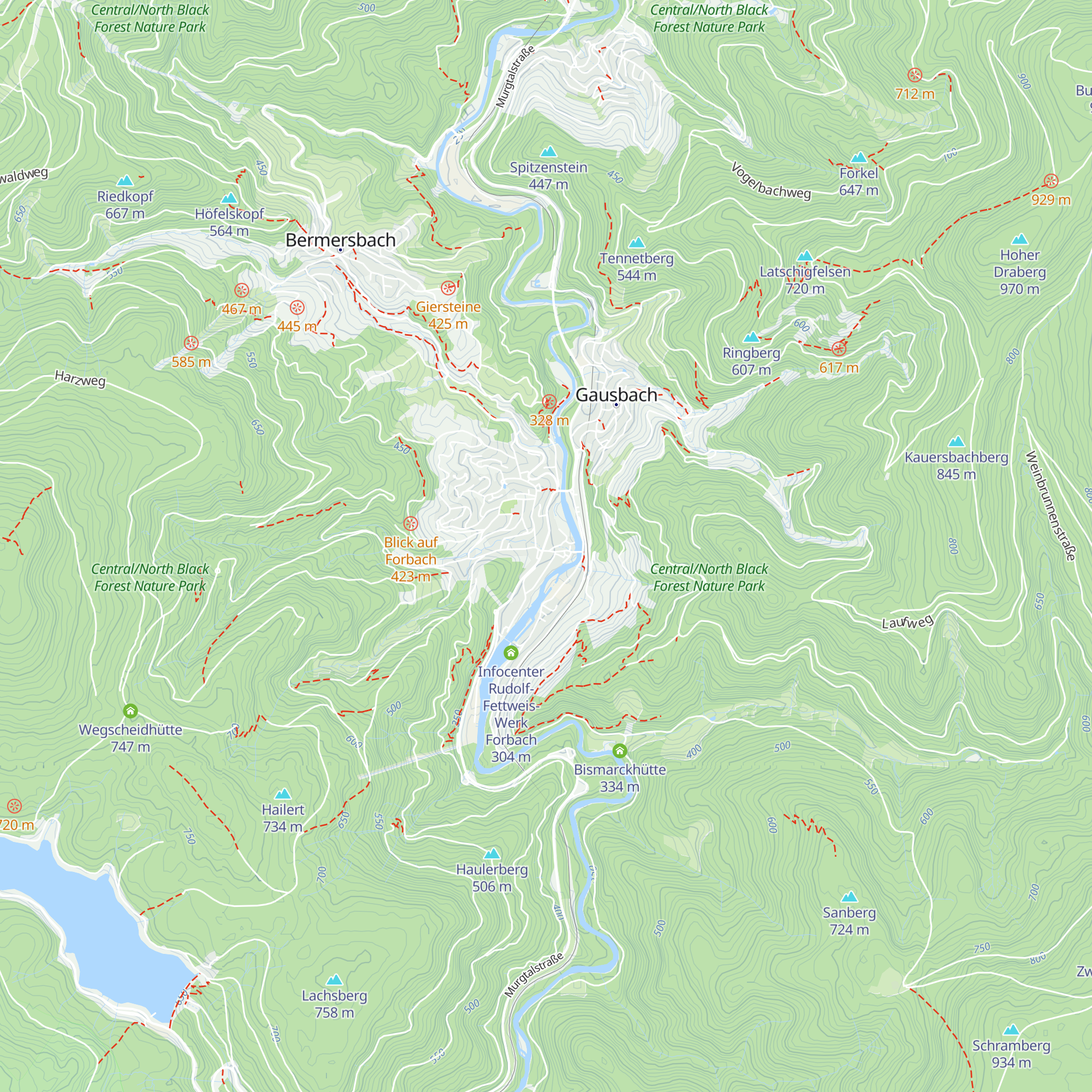 Touristeninformation Forbach map