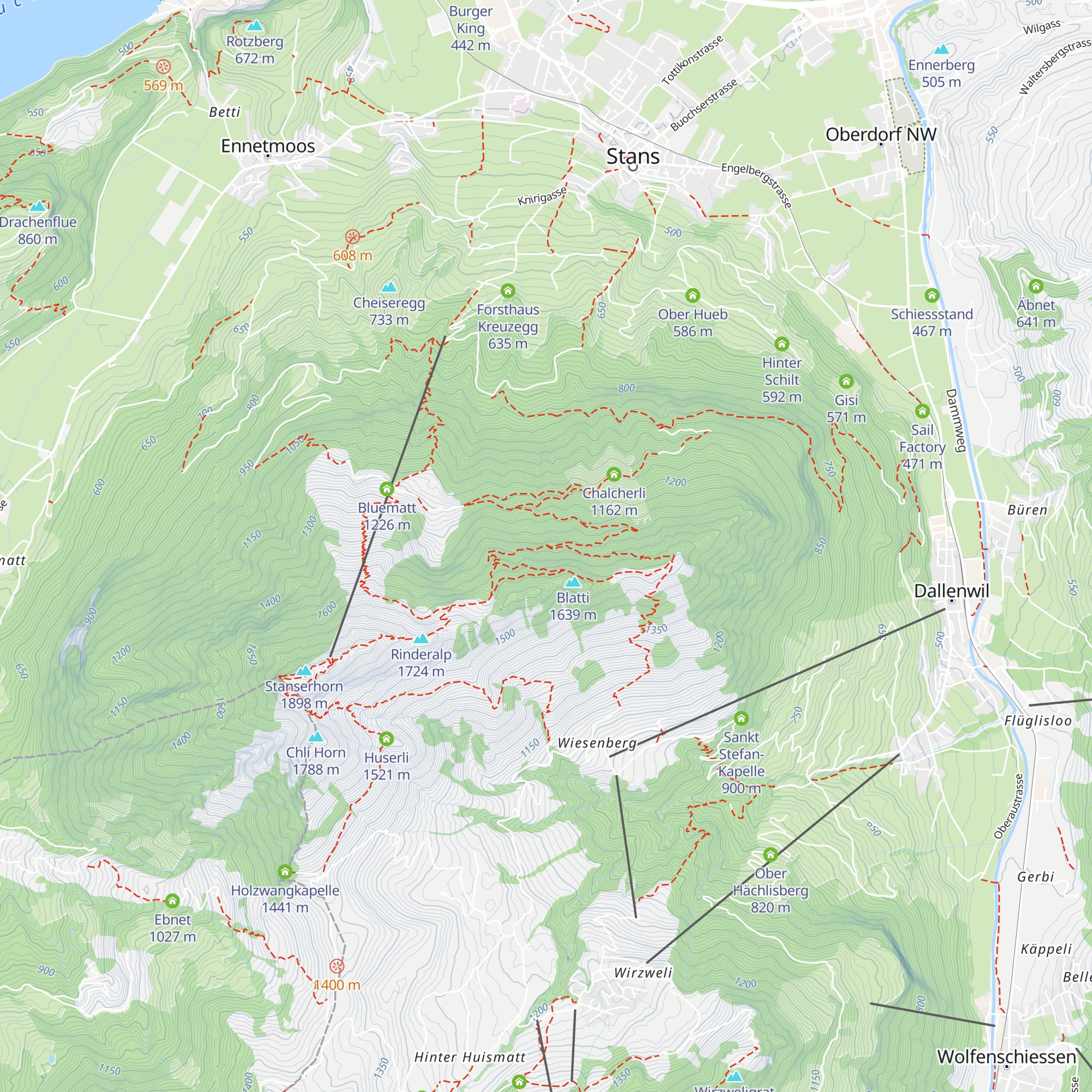 Ahornhütte map