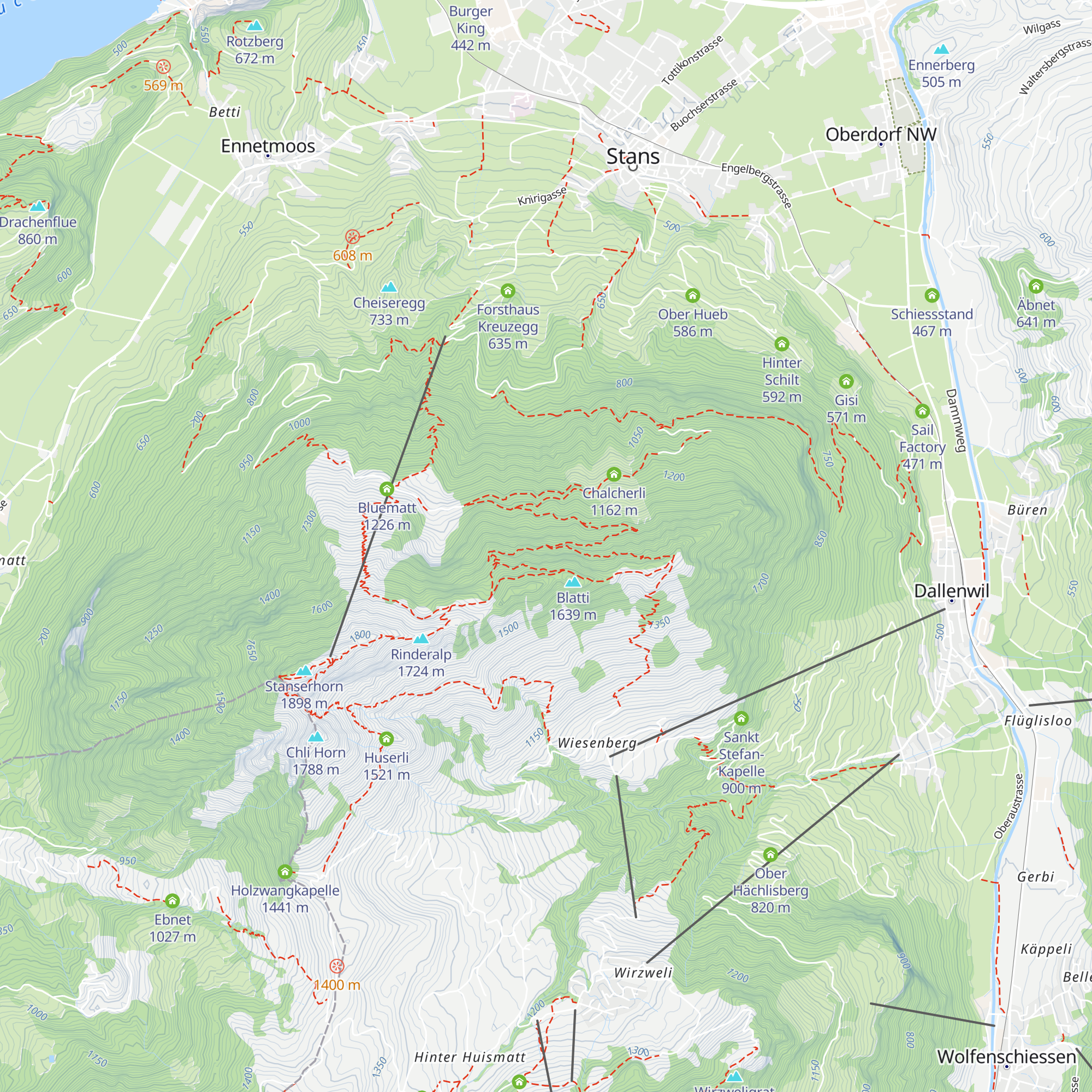 Ahornhütte map