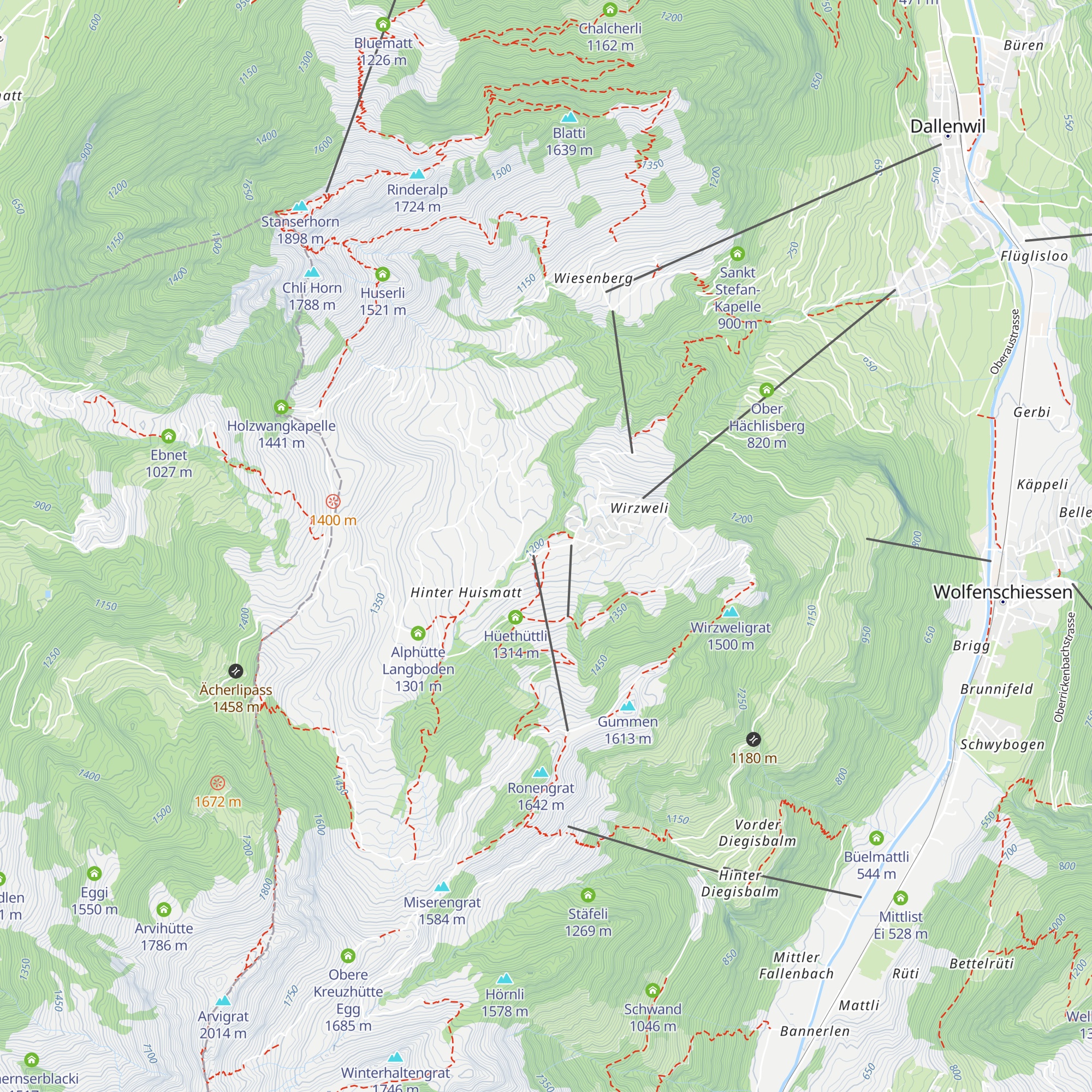 Rest. Waldegg map