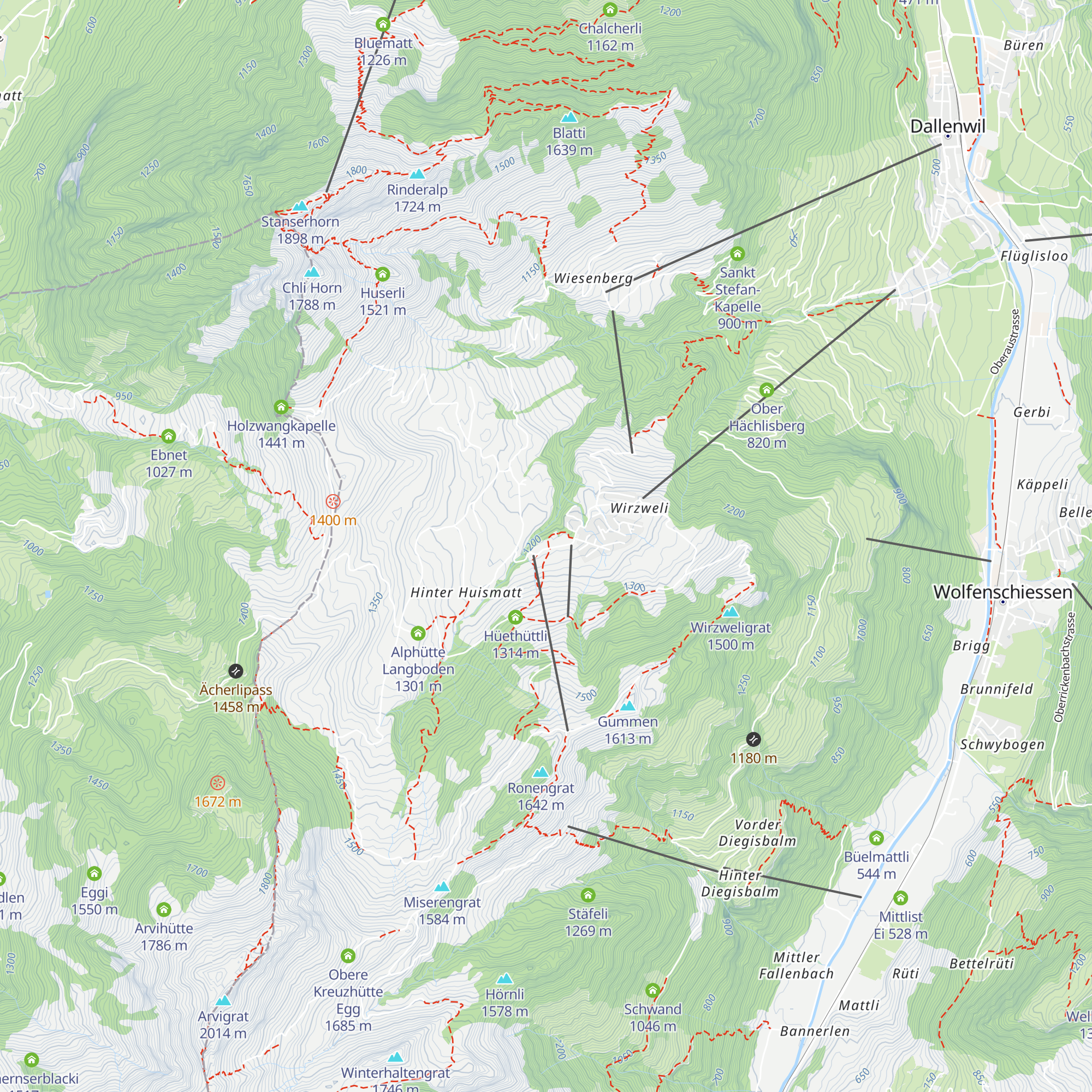 Rest. Waldegg map