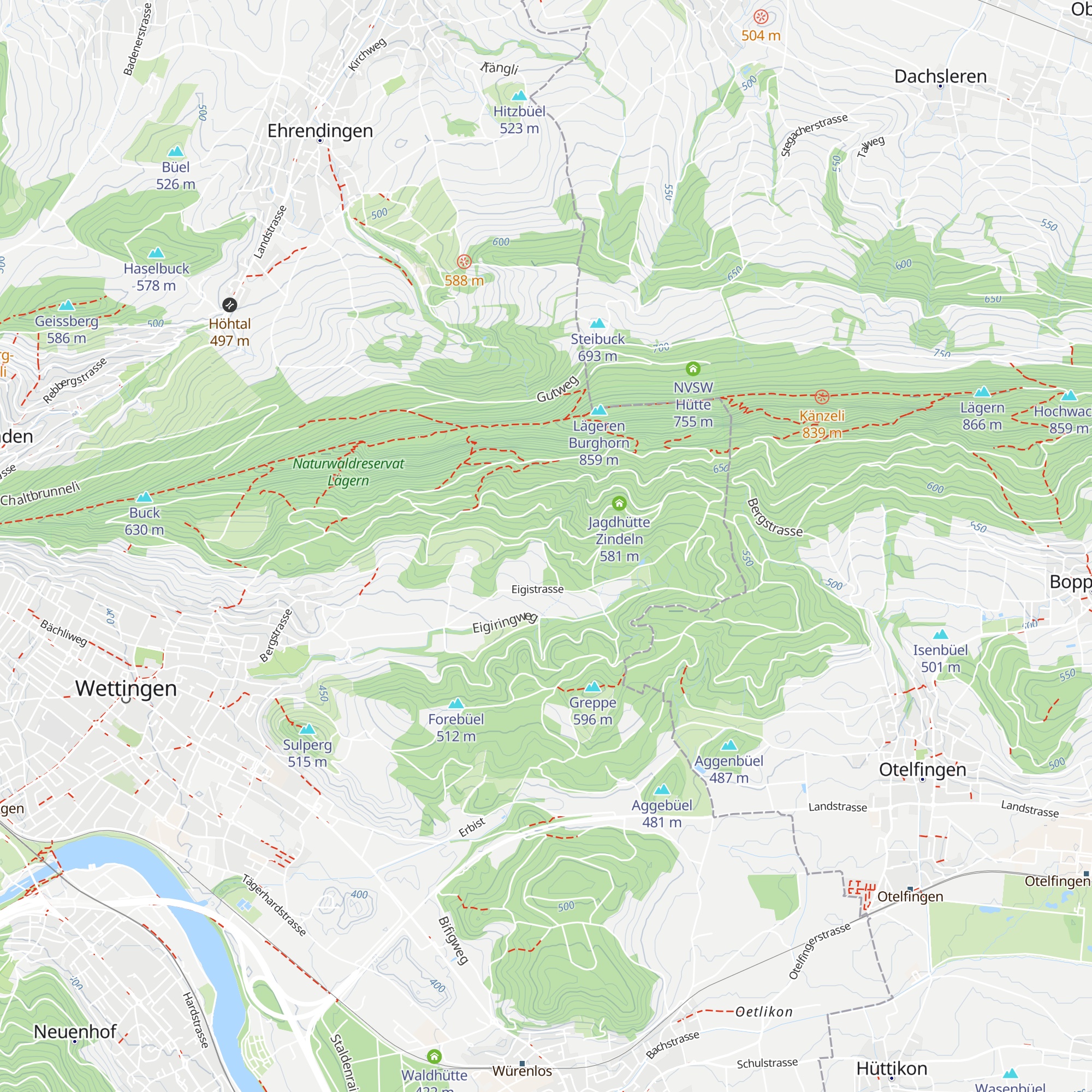 Muntelhütte map