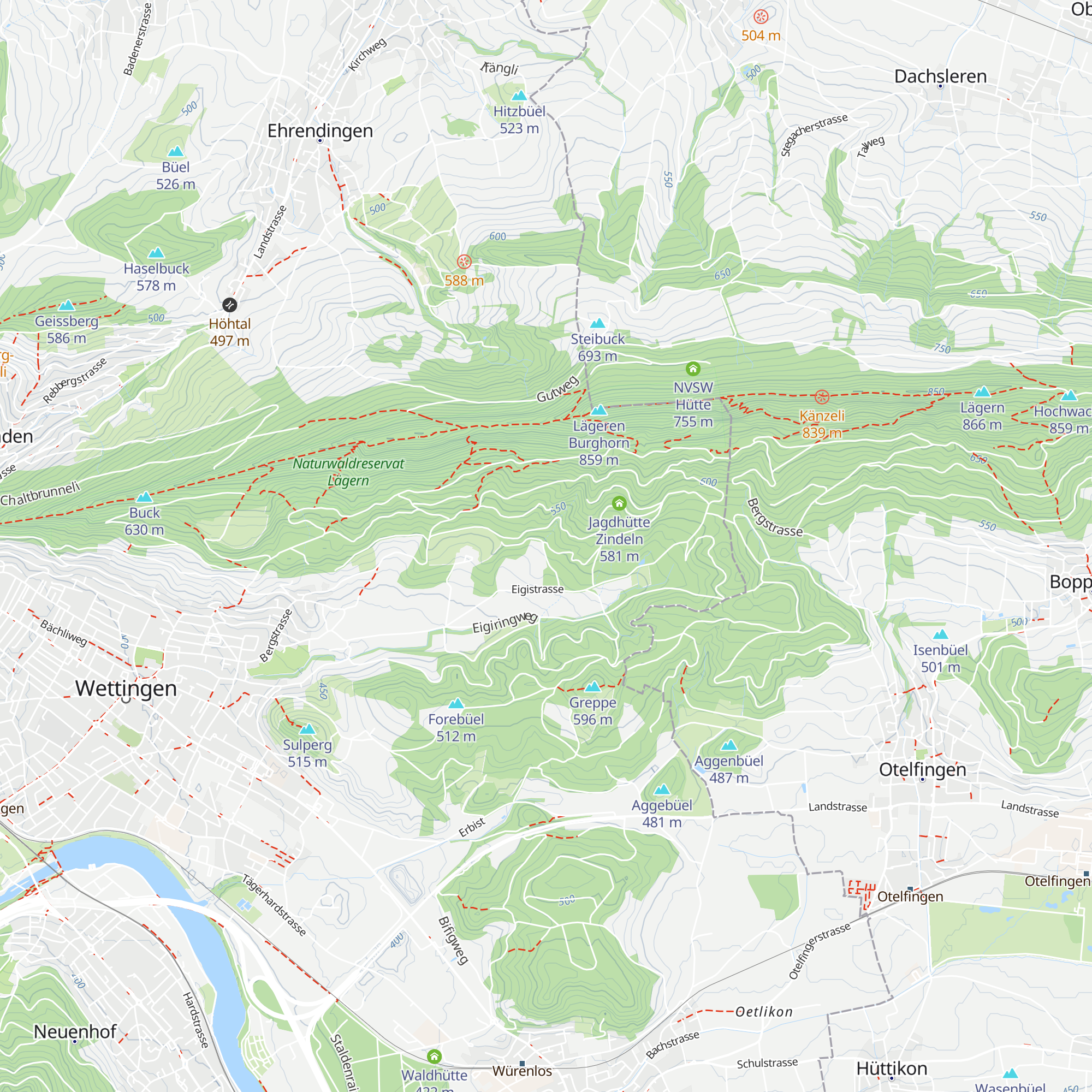 Muntelhütte map