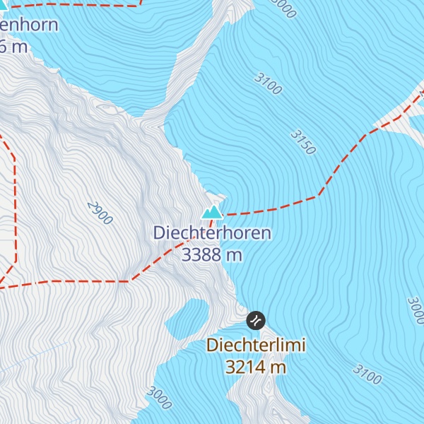 Map of Diechterhoren