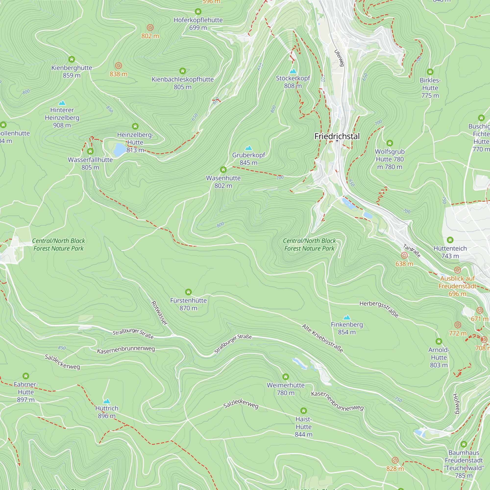 Sandwaldhütte map