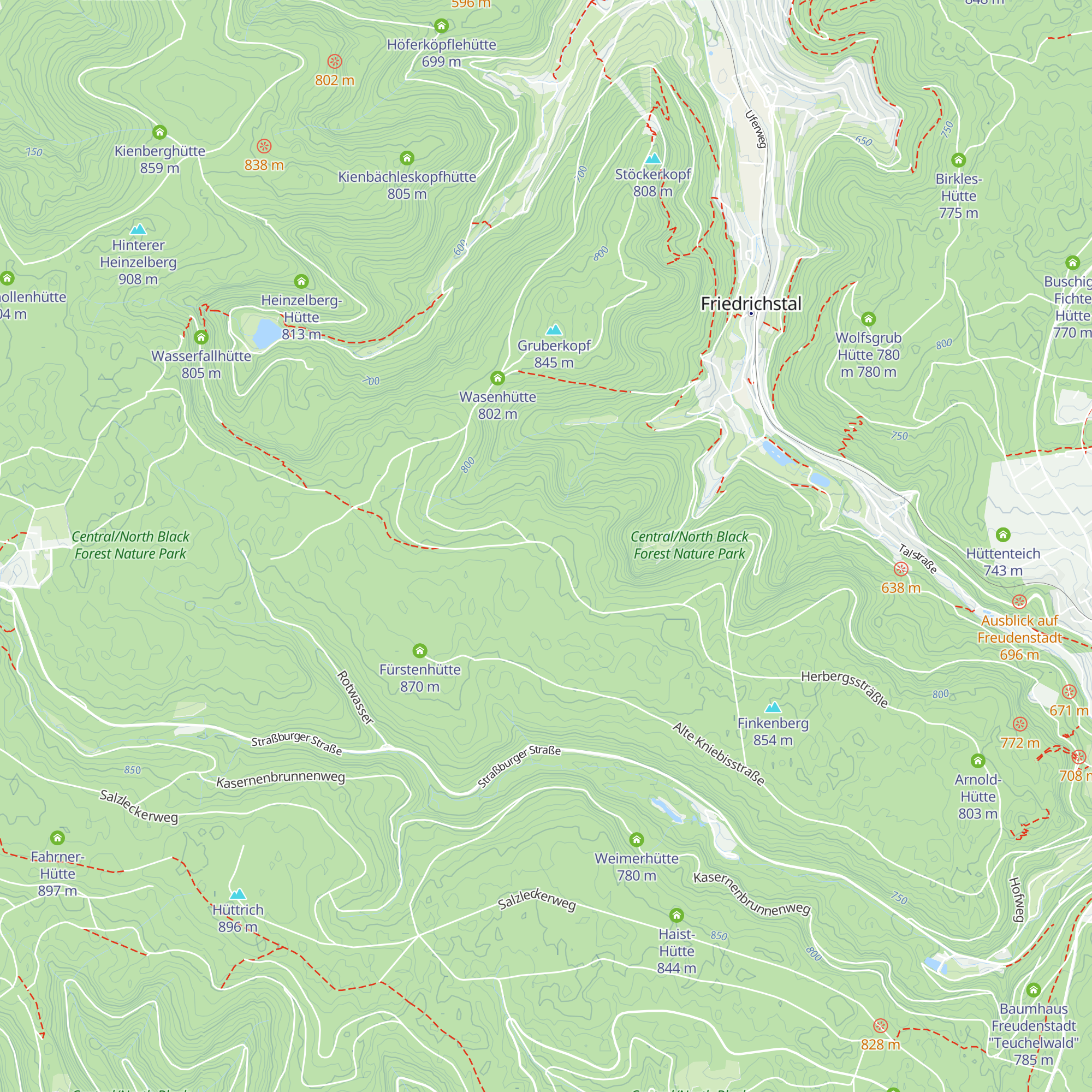 Sandwaldhütte map