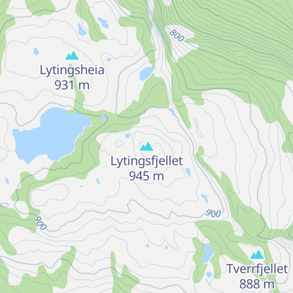 Map of Lytingsfjellet