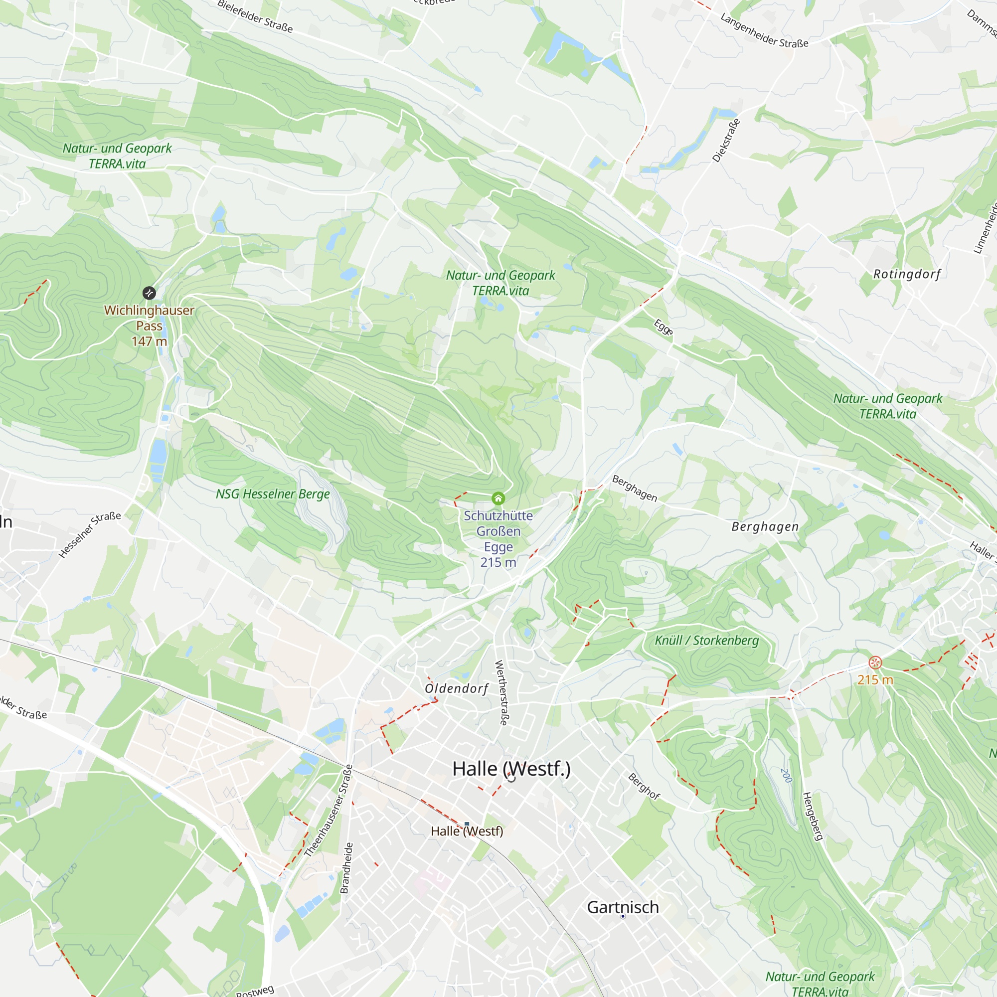 Schutzhütte Großen Egge map