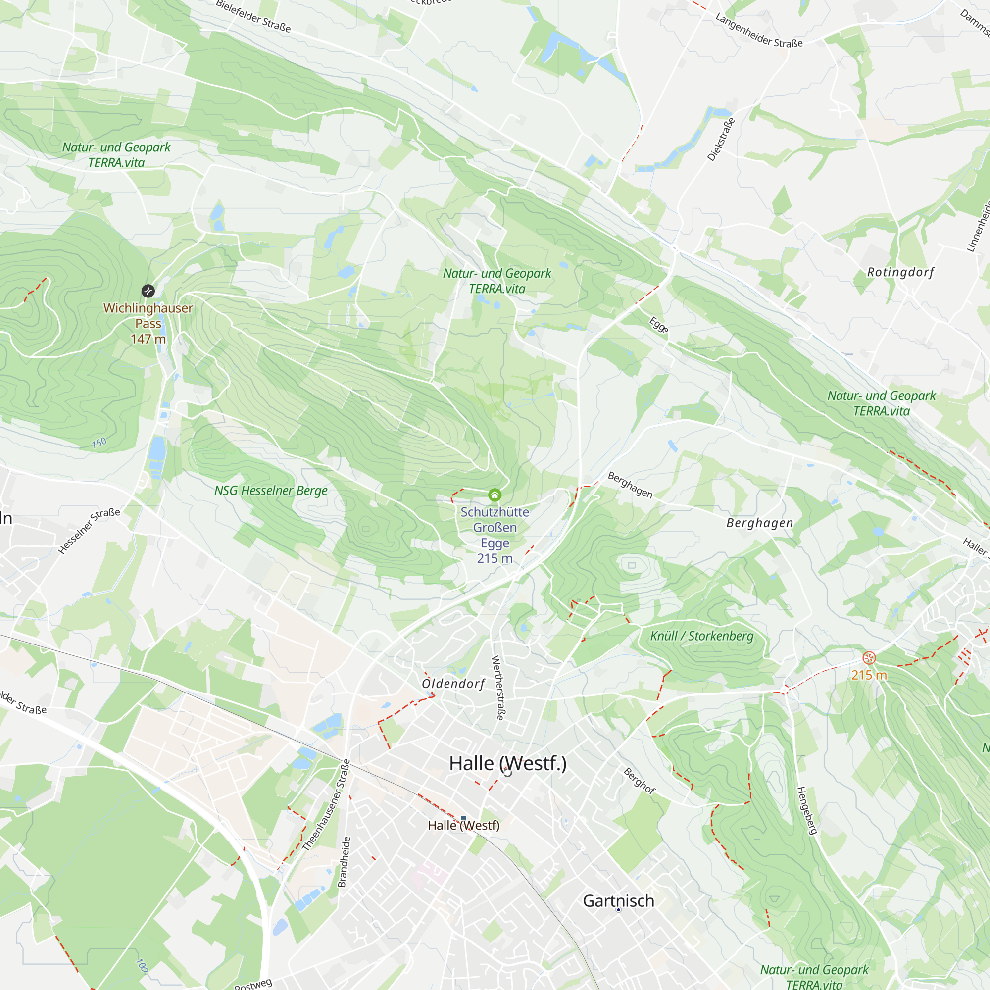 Schutzhütte Großen Egge map