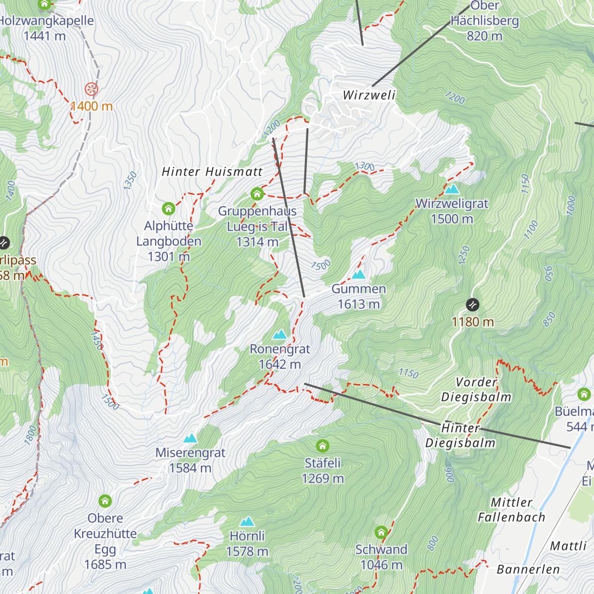 Bergrestaurant Gummenalp map