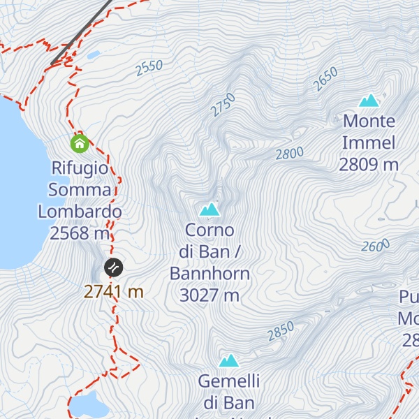 Map of Corno di Ban / Bannhorn