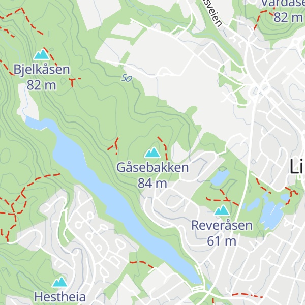 Map of Gåsebakken