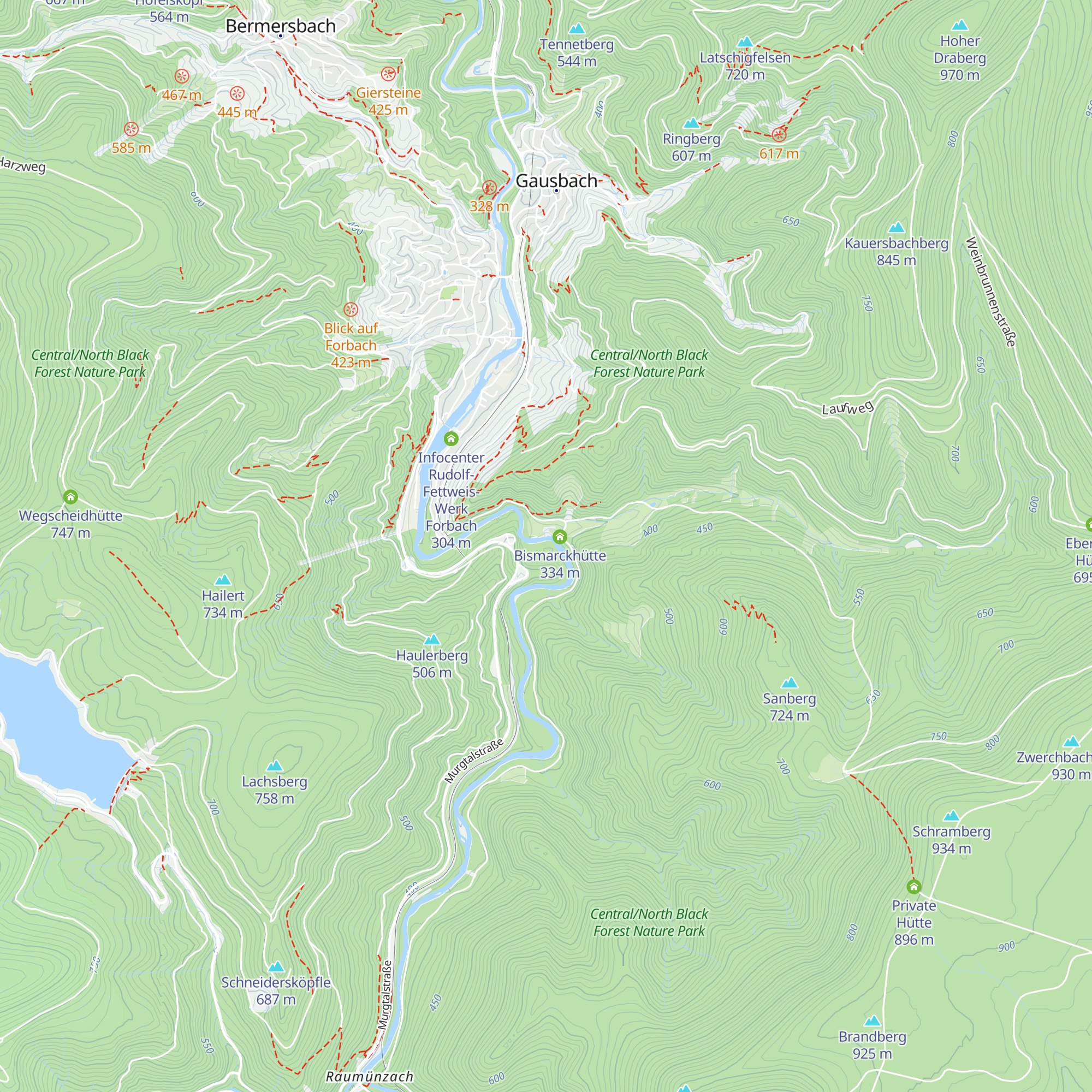 Heppenau-Hütte map