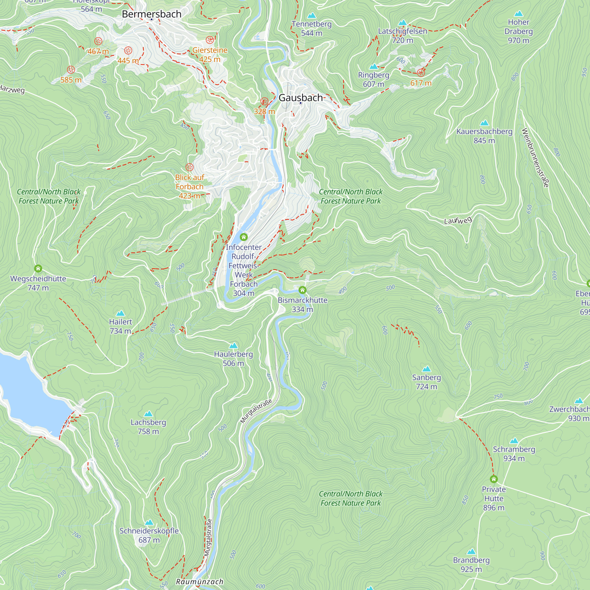 Heppenau-Hütte map