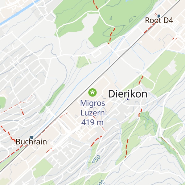 Map of Migros Luzern