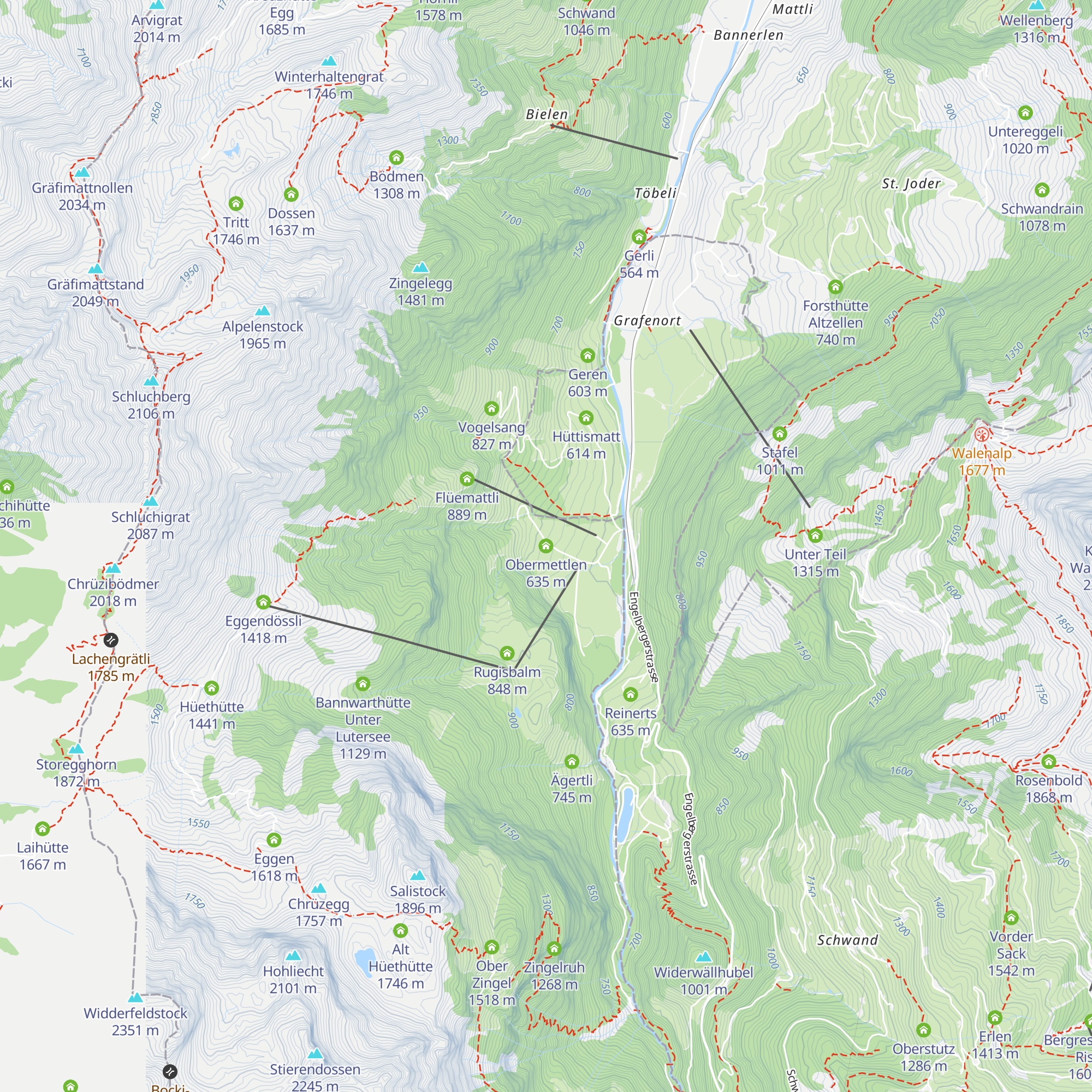 Obermettlen map