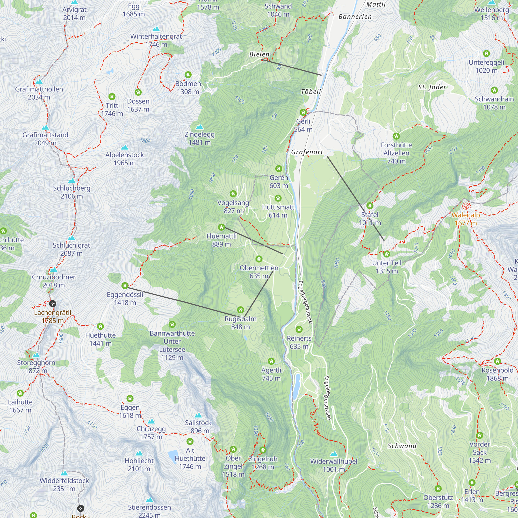 Obermettlen map
