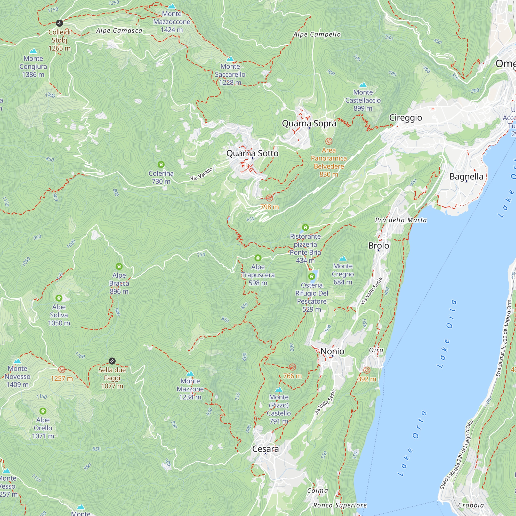 Alpe Trapuscera map