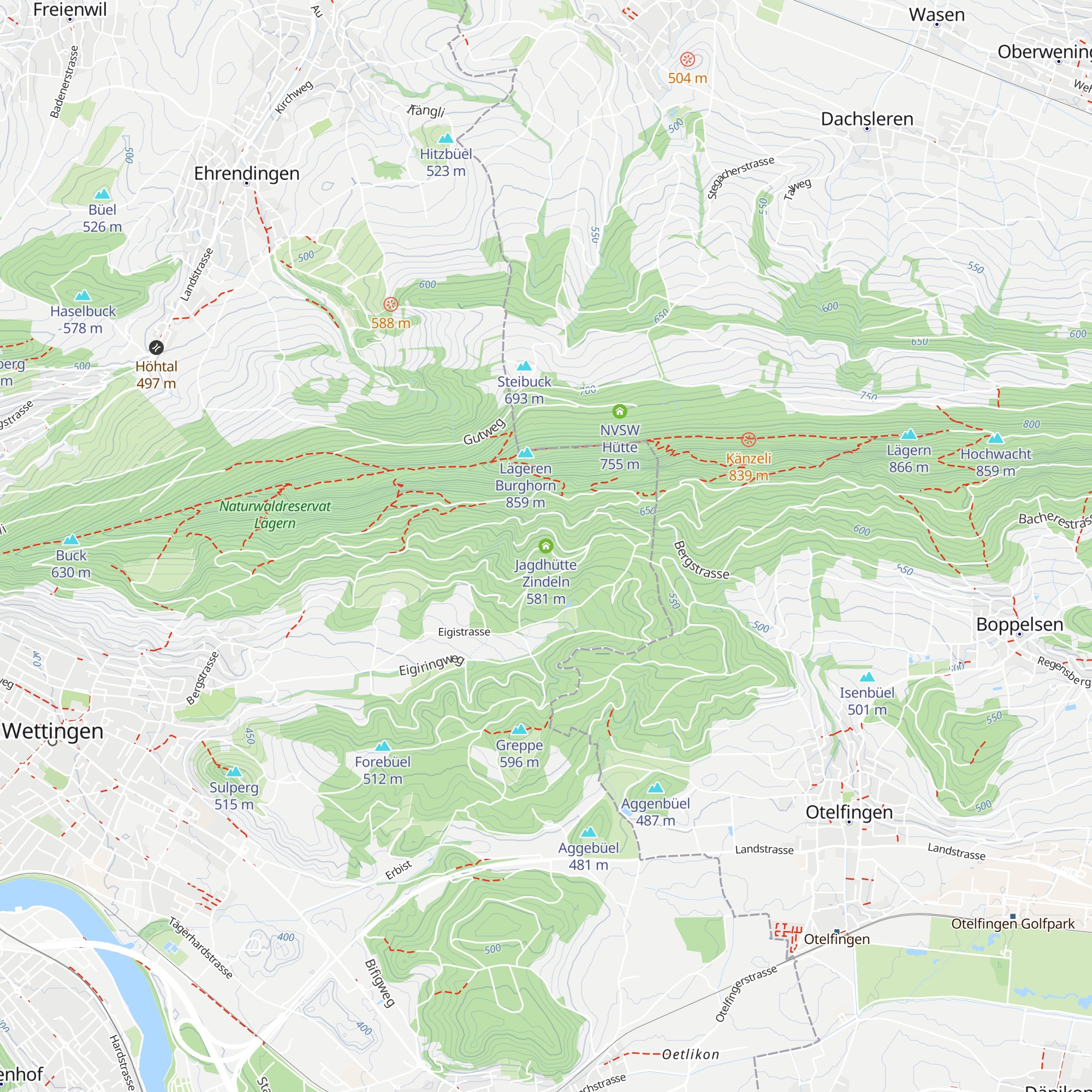 Jagdhütte Zindeln map