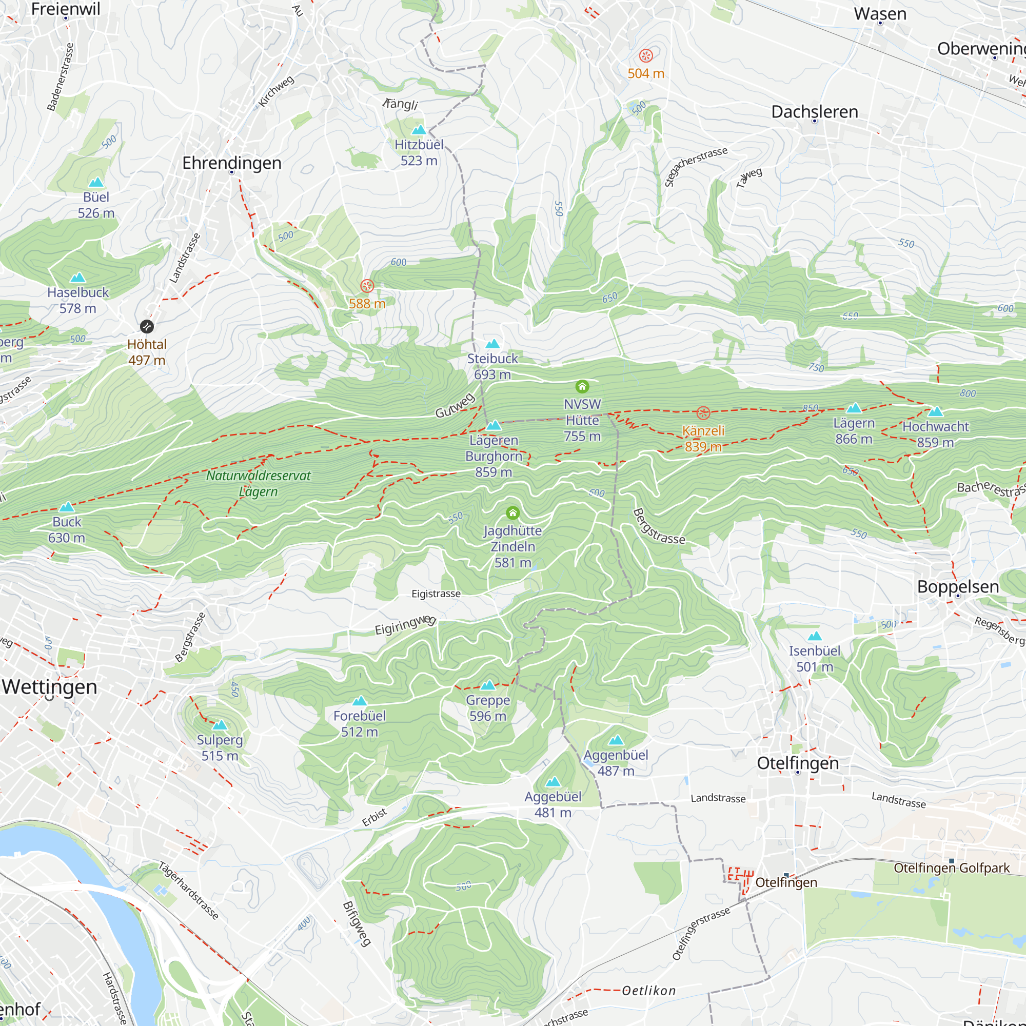 Jagdhütte Zindeln map