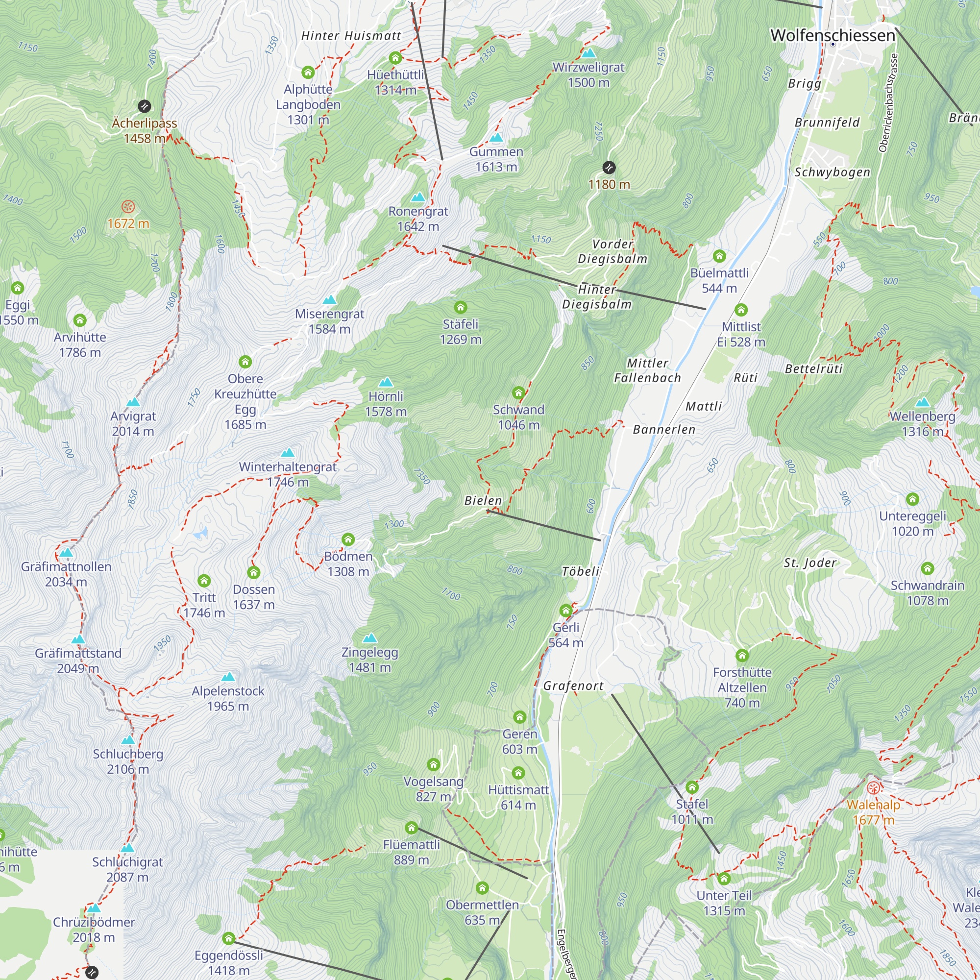 Mattengädeli map