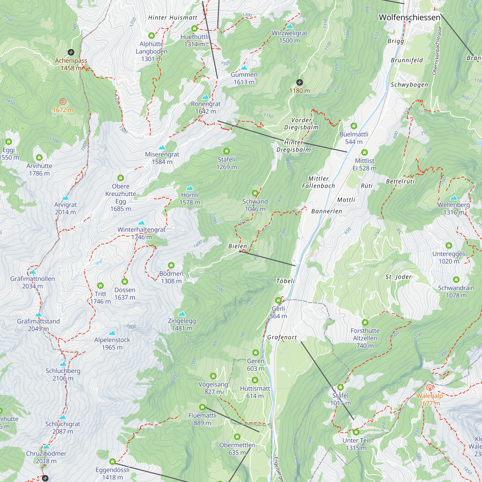 Mattengädeli map