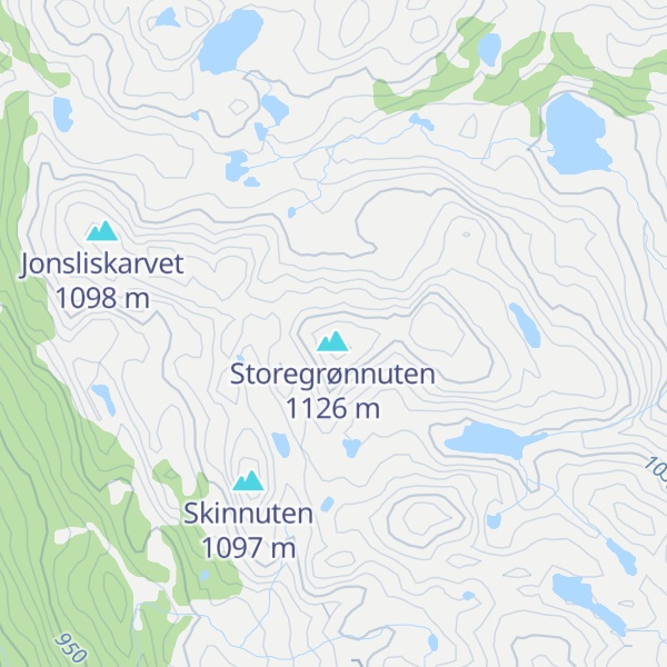 Map of Storegrønut