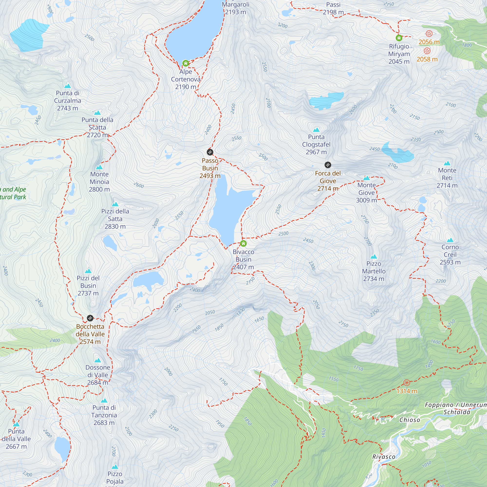 Bivacco Busin map