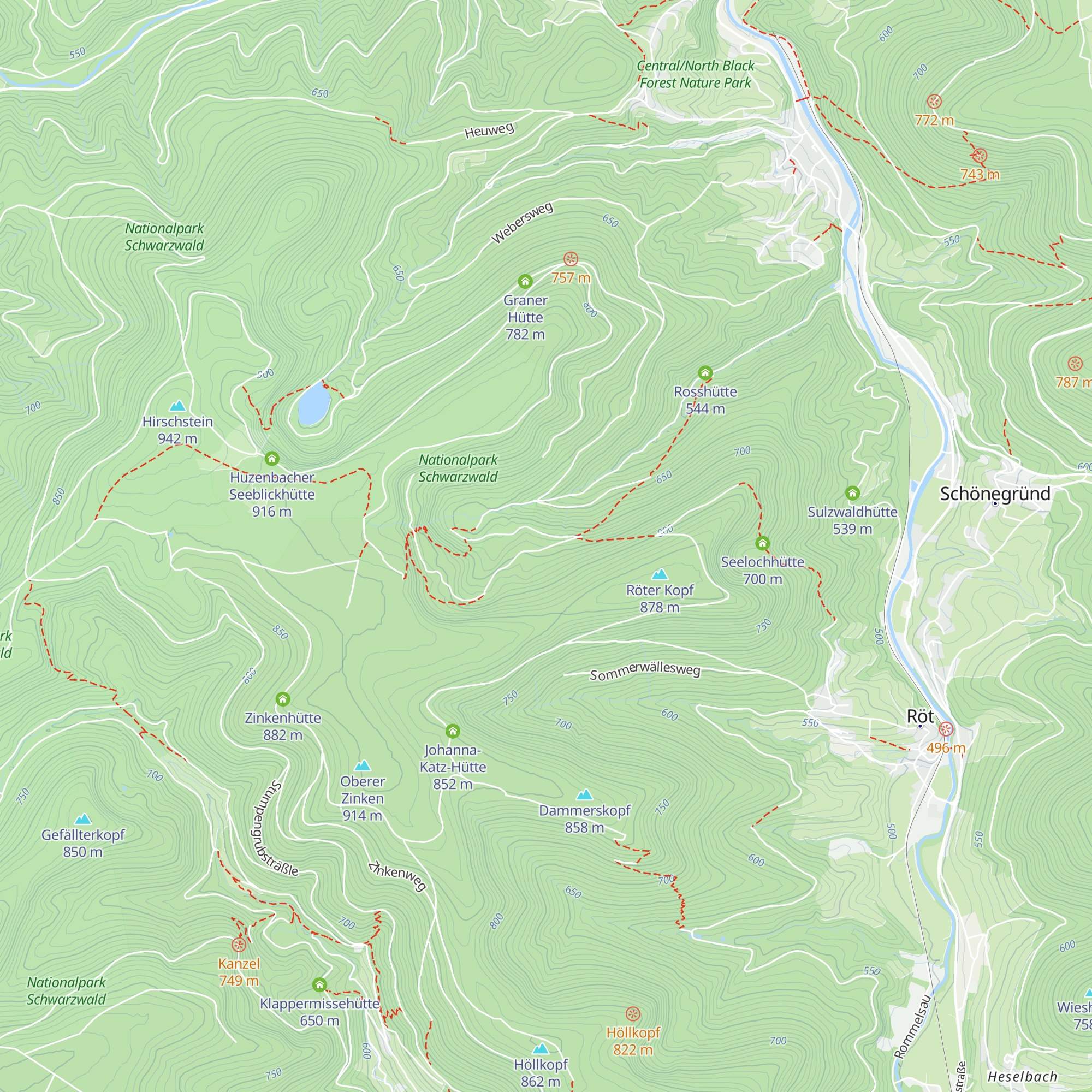 Schleppdachhütte map