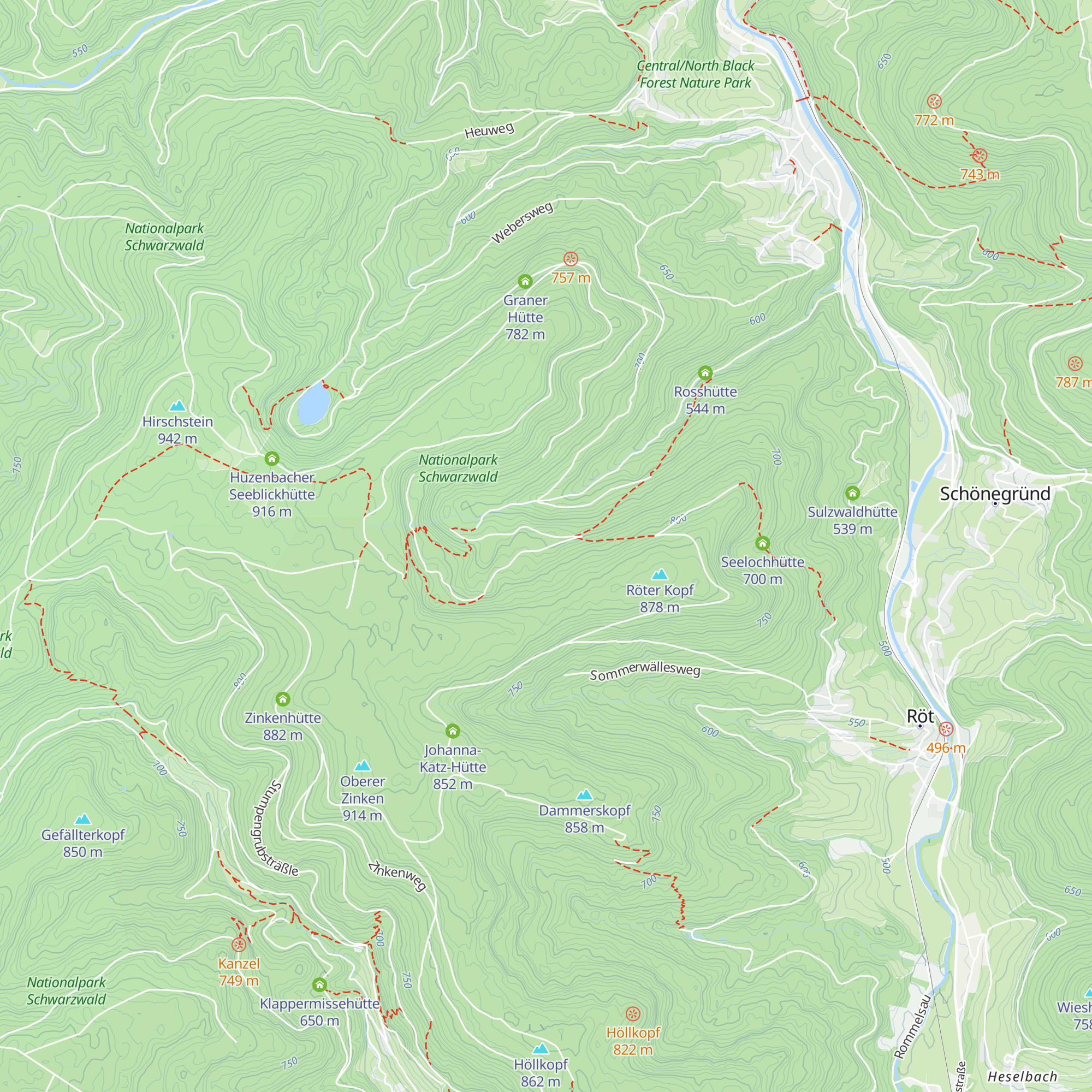 Schleppdachhütte map