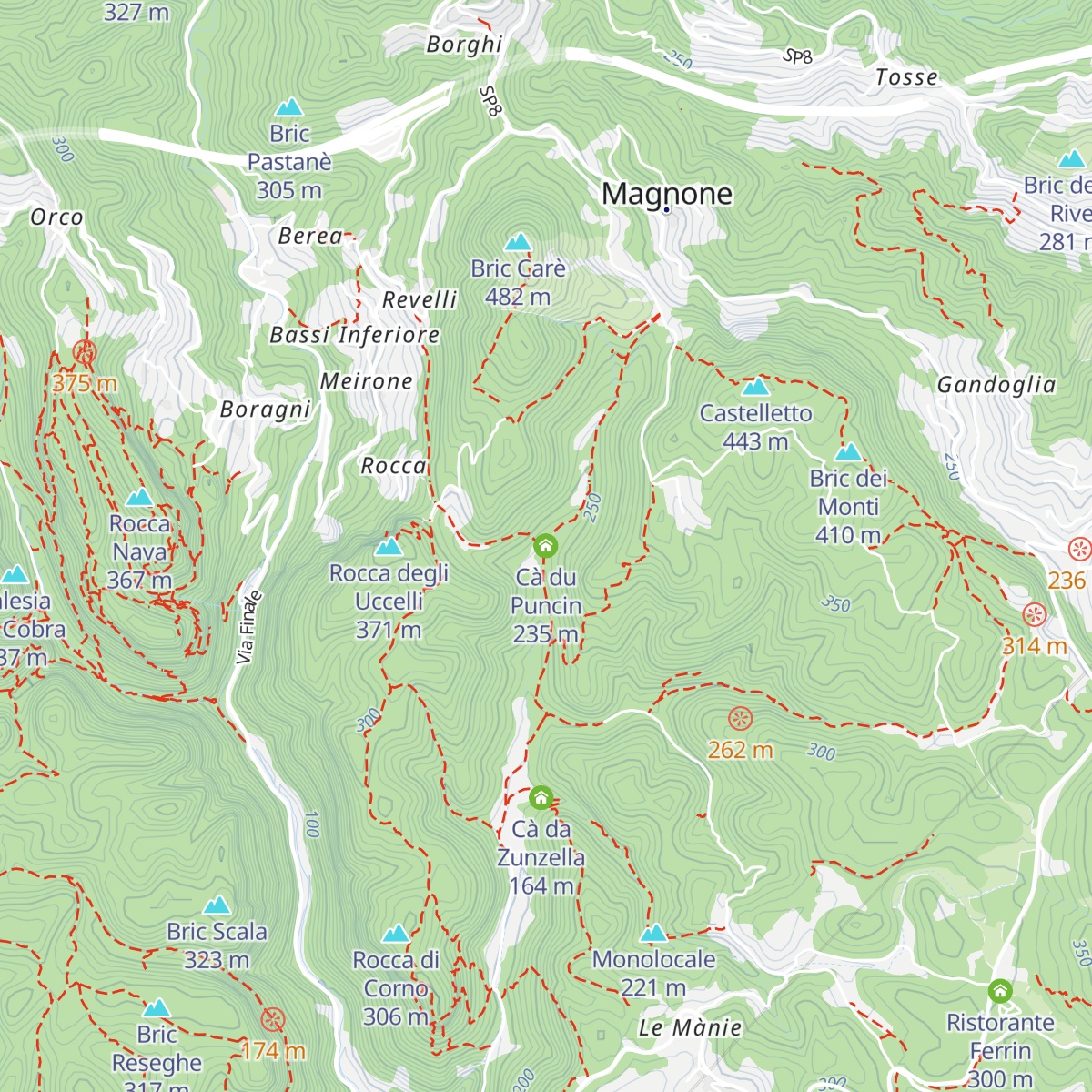 Cà du Puncin map