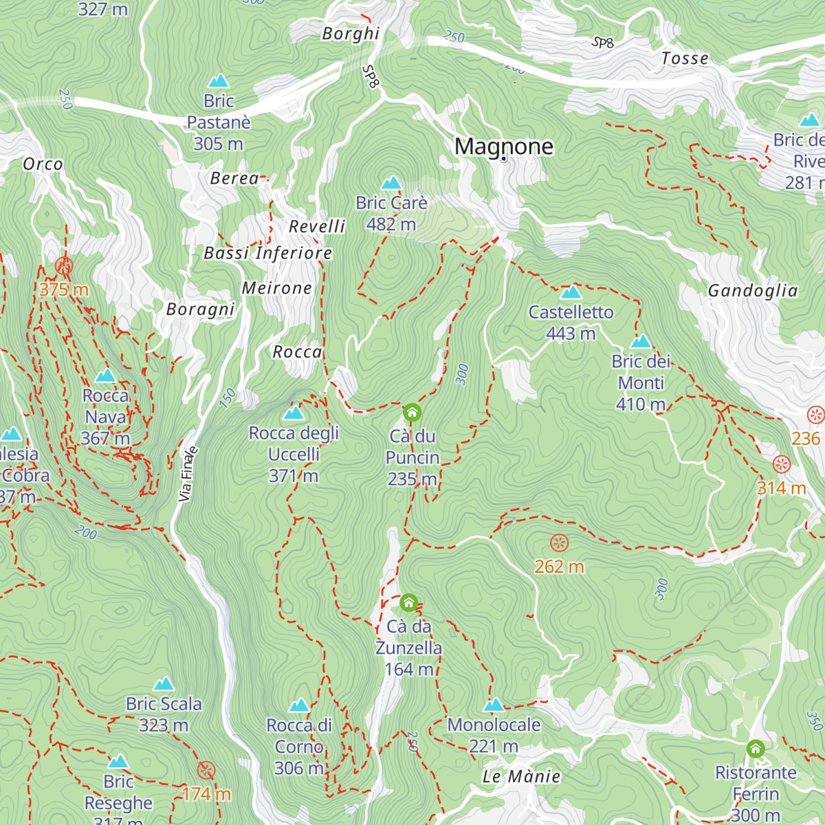 Cà du Puncin map