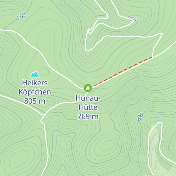 Map of Hunau-Hütte