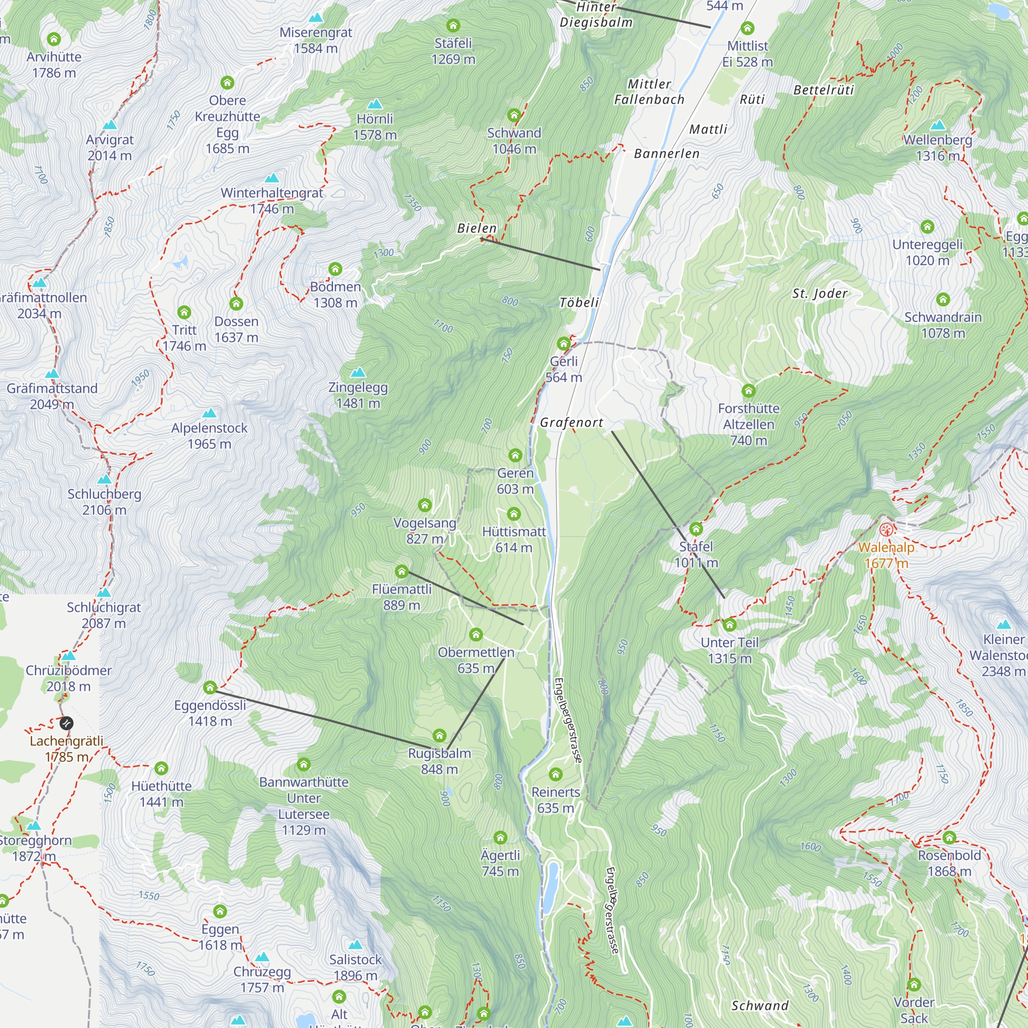 Hüttismatt map