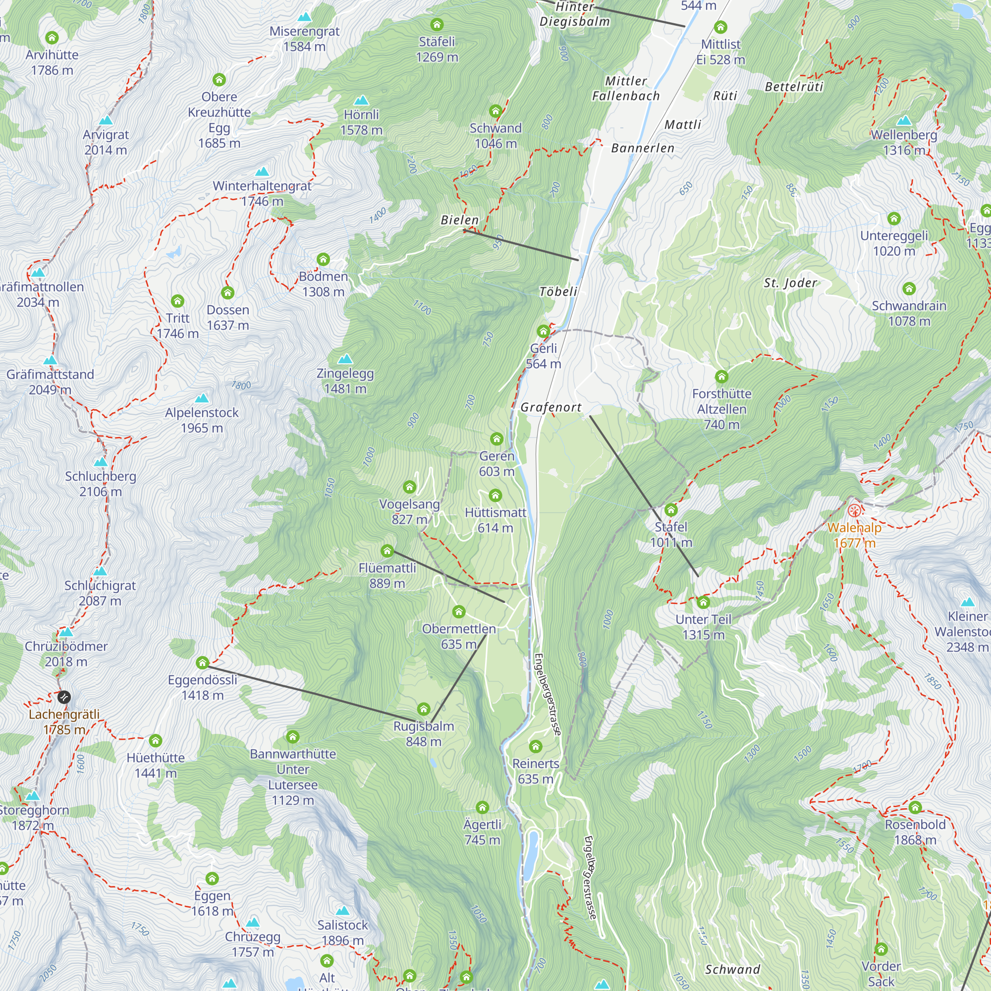 Hüttismatt map