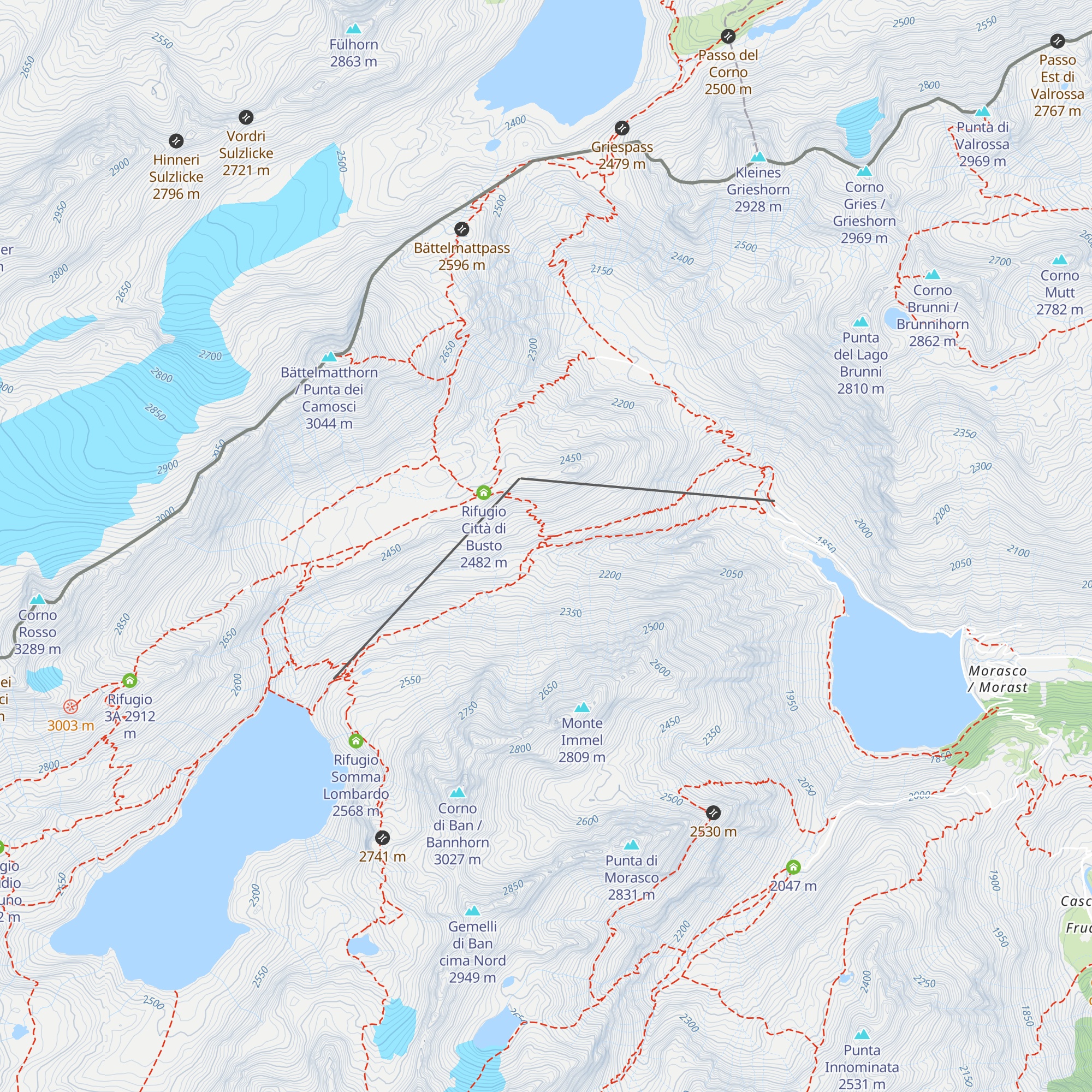 Baitello del pastore map