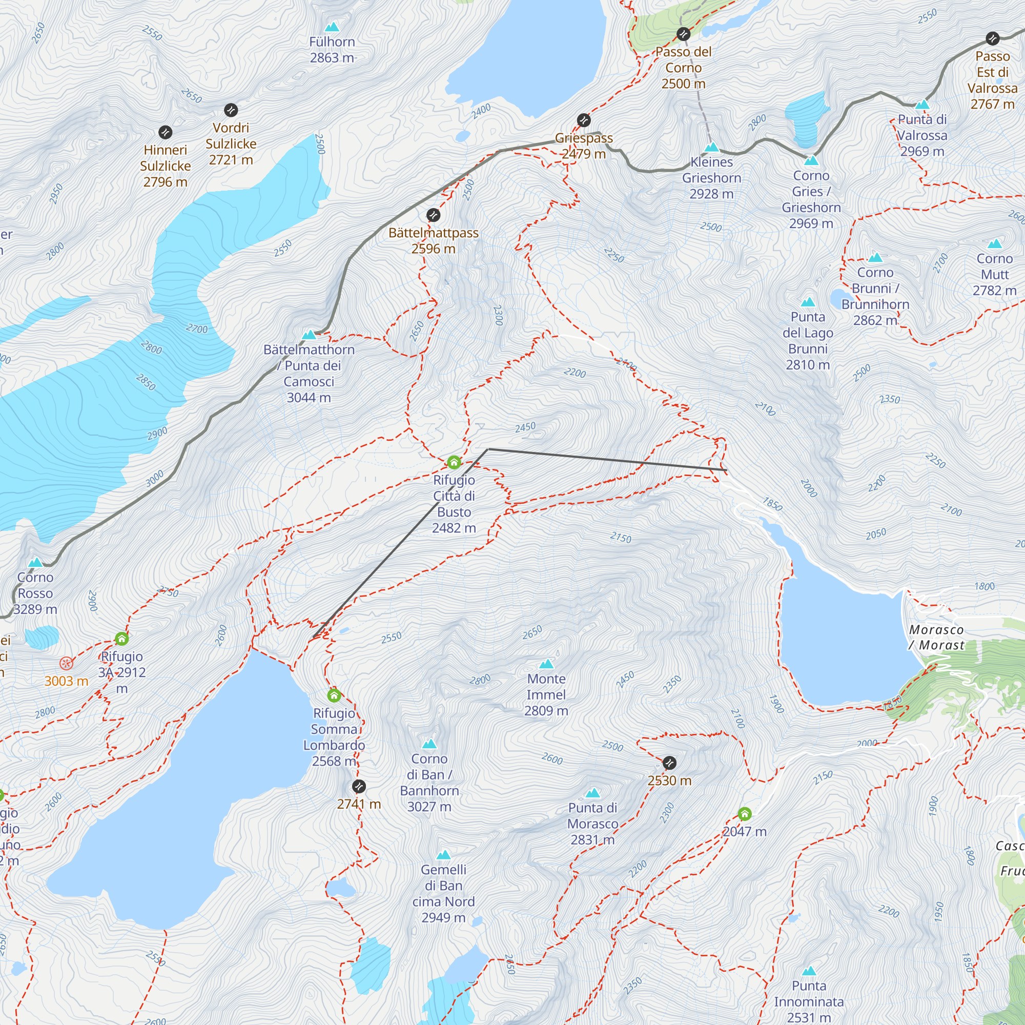 Baitello del pastore map