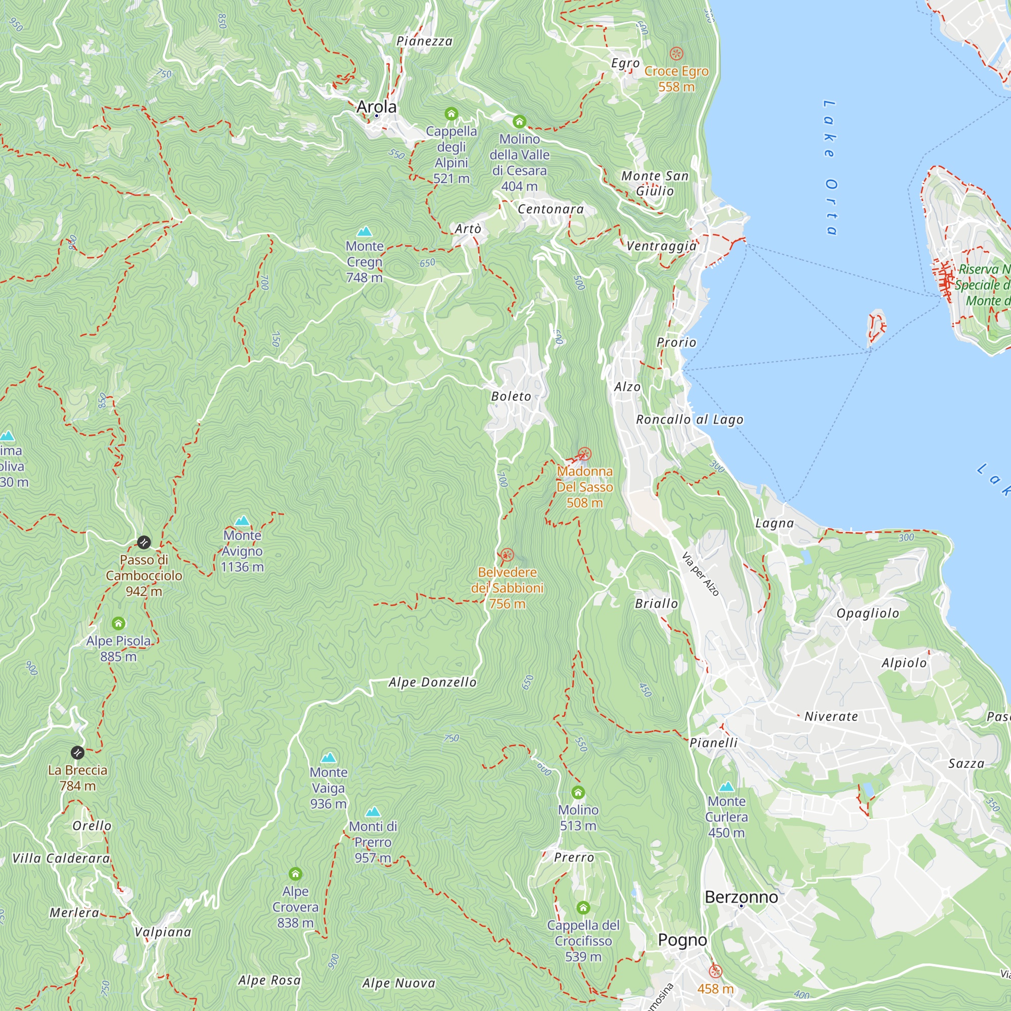 Alpe Cambarbino map