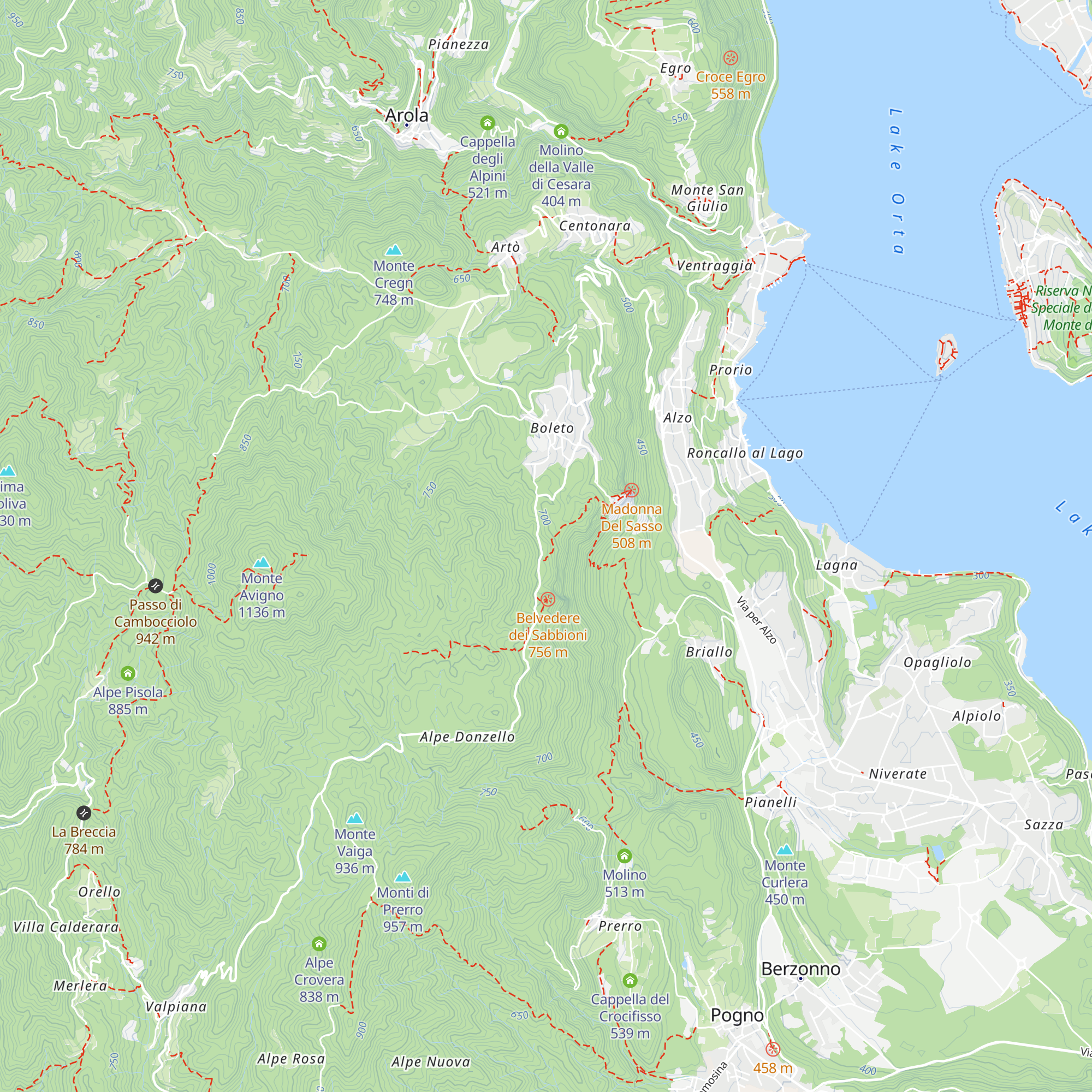 Alpe Cambarbino map