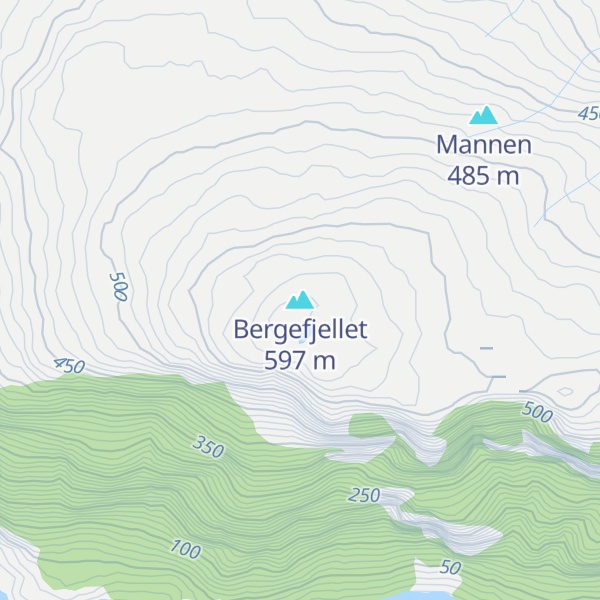 Map of Bergefjellet
