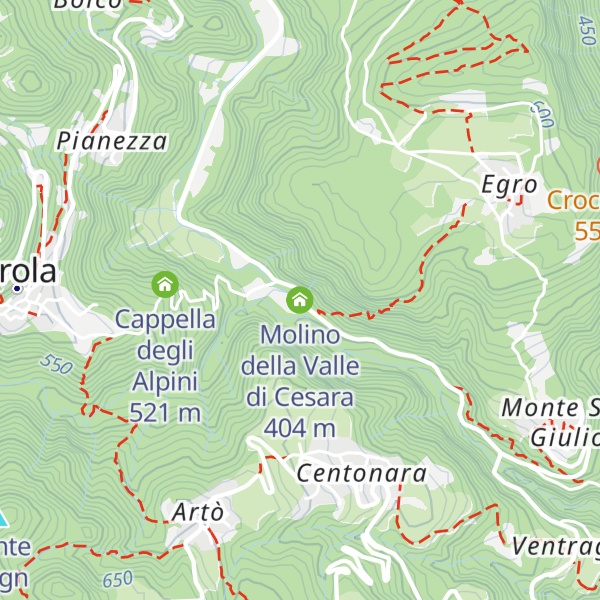 Map of Molino della Valle di Cesara