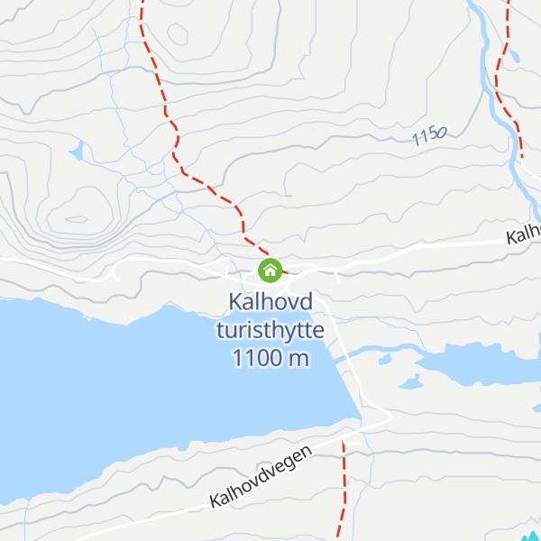 Map of Kalhovd turisthytte