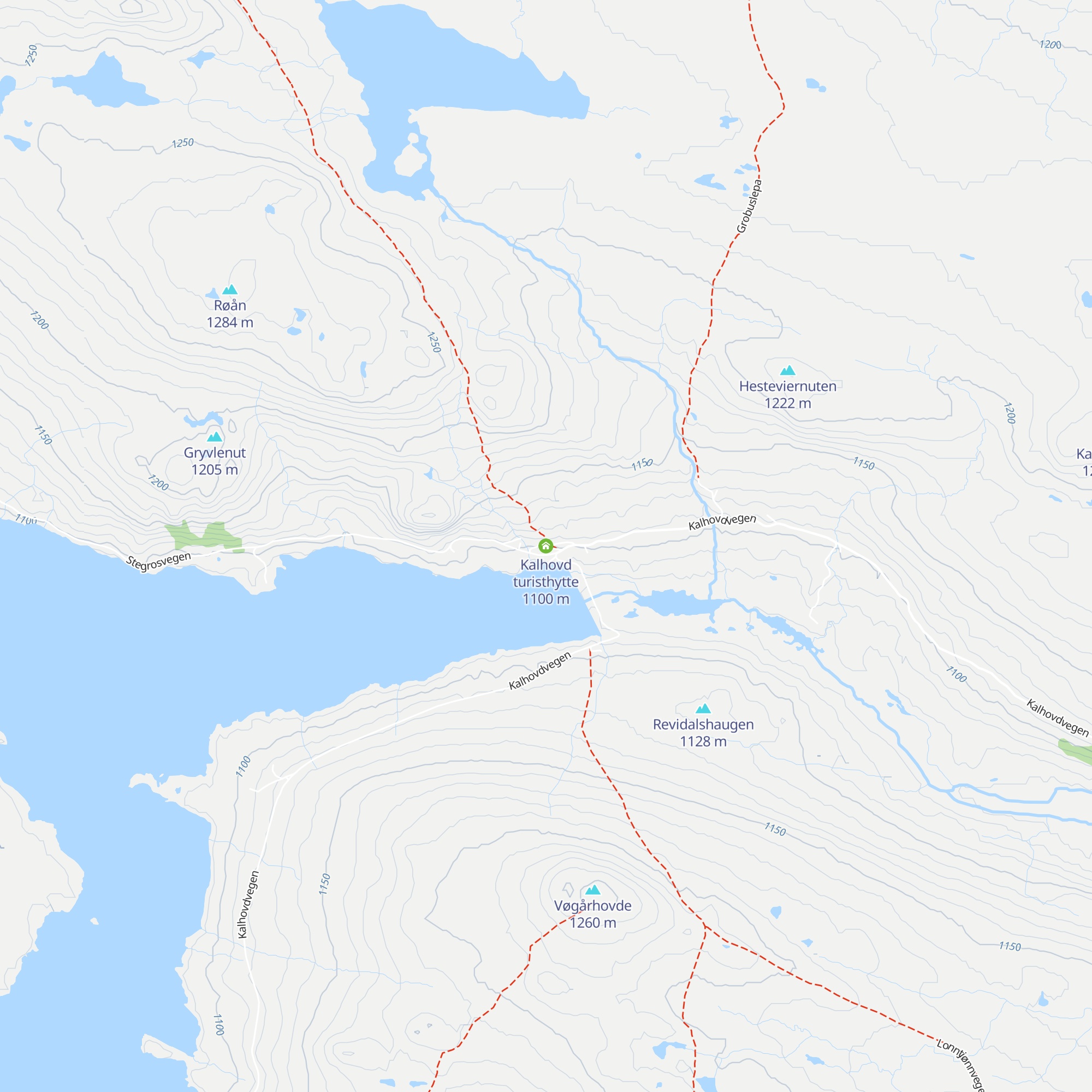 Kalhovd turisthytte map