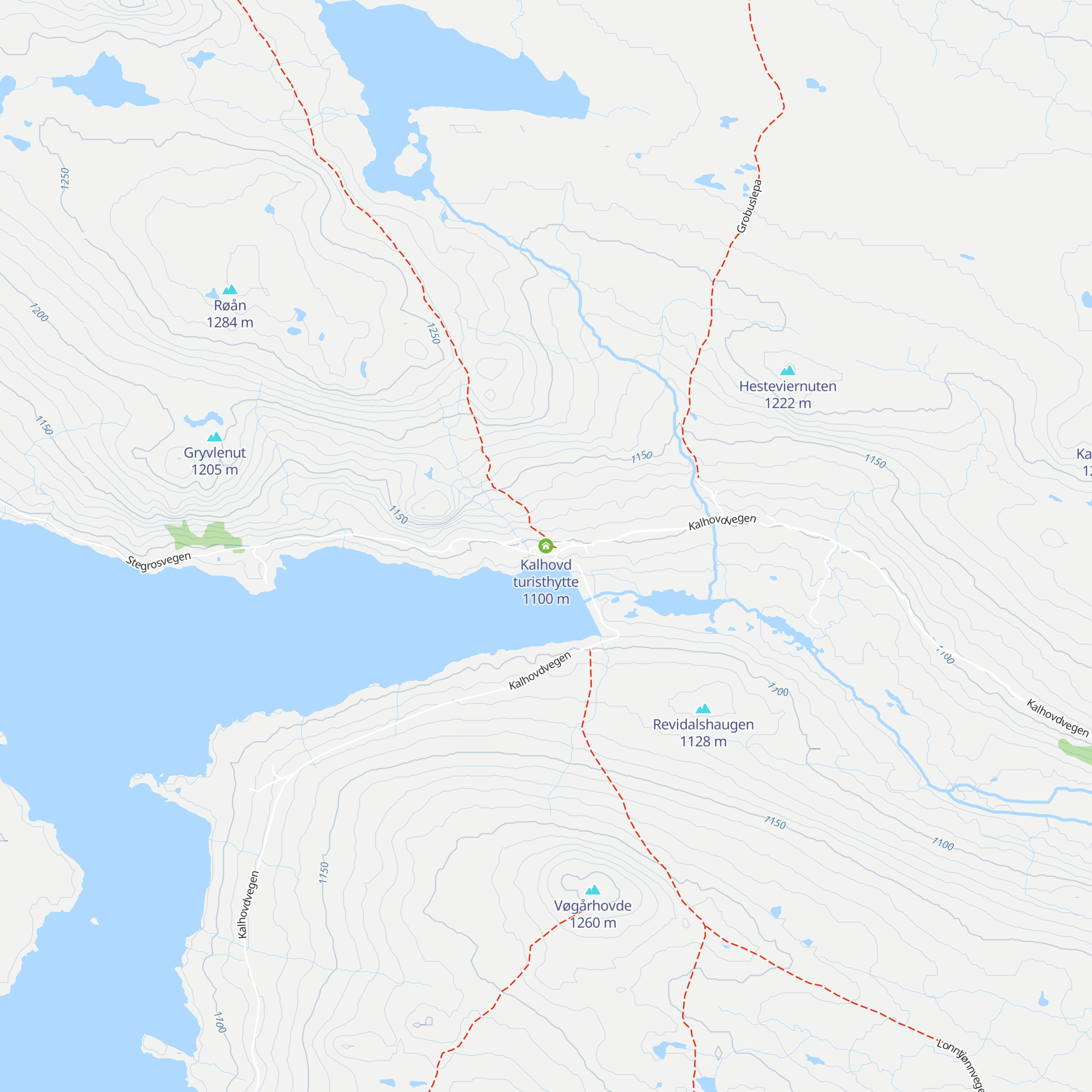 Kalhovd turisthytte map