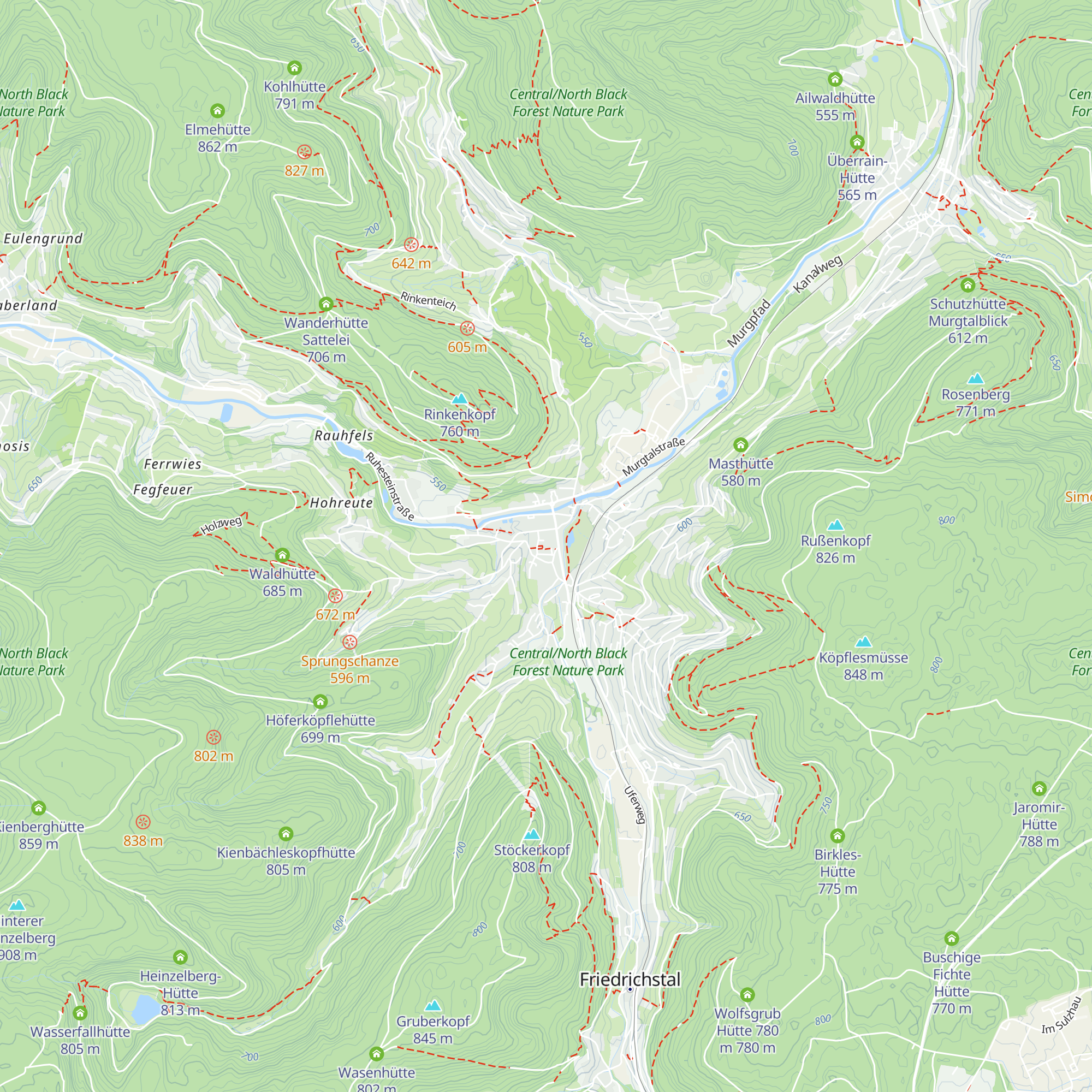 Baiersbronn Touristik map