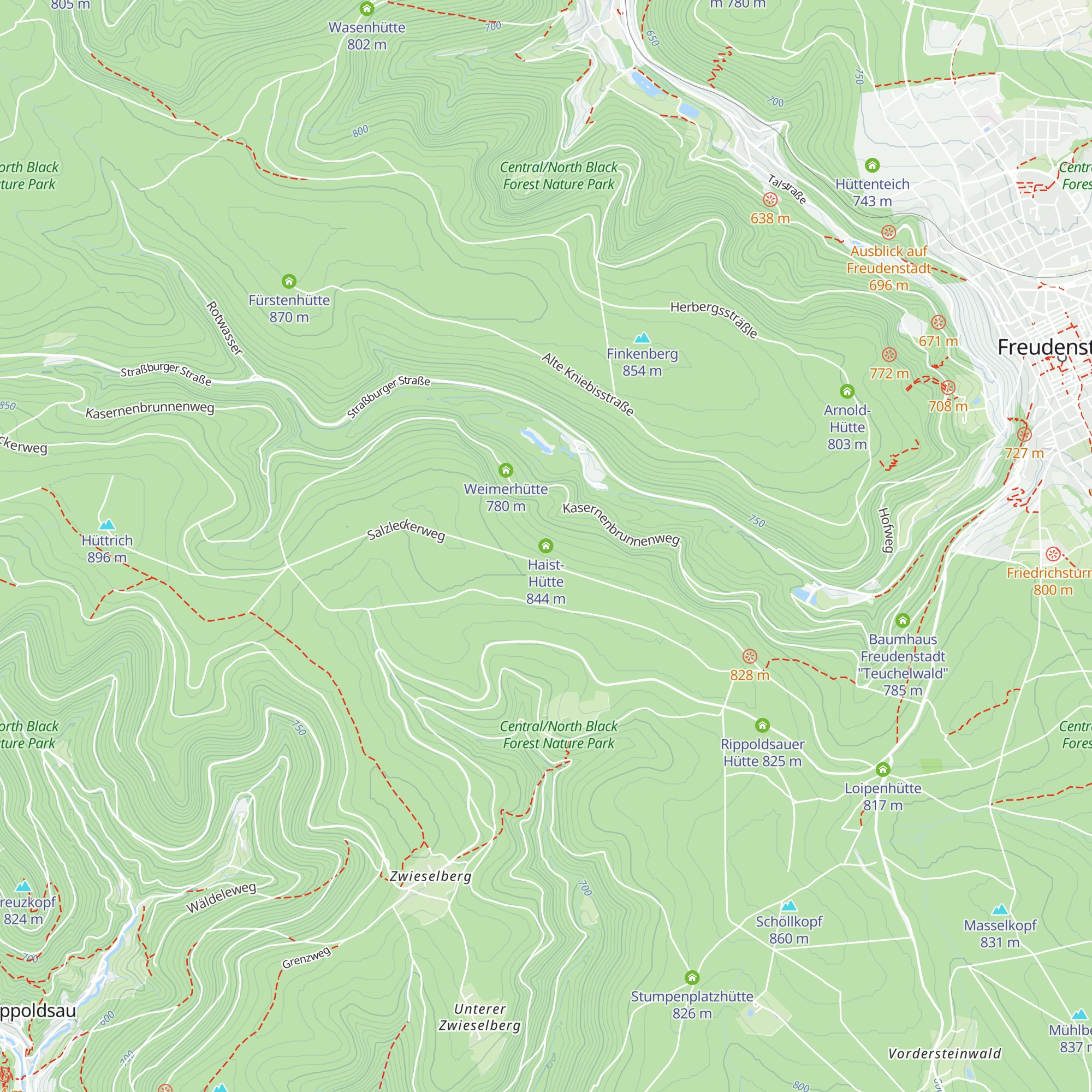 Haist-Hütte map